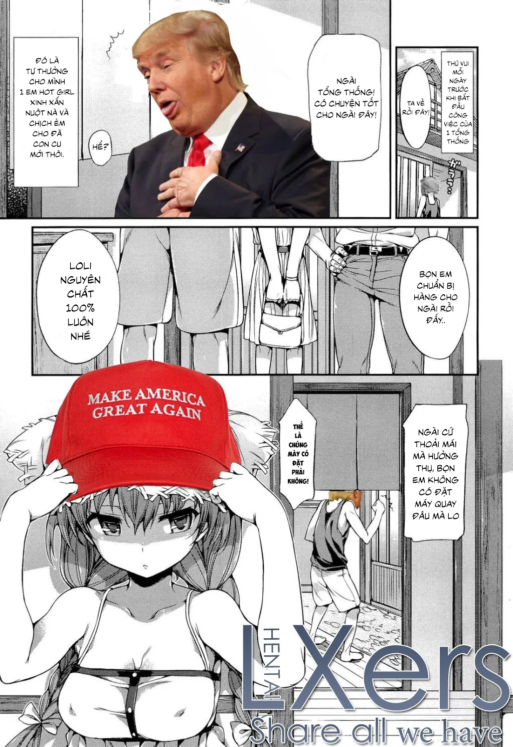 HentaiVN.net - Ảnh 2 - Truyện chế Donald Trump (Taiyou no Shizuku) - Chap 1