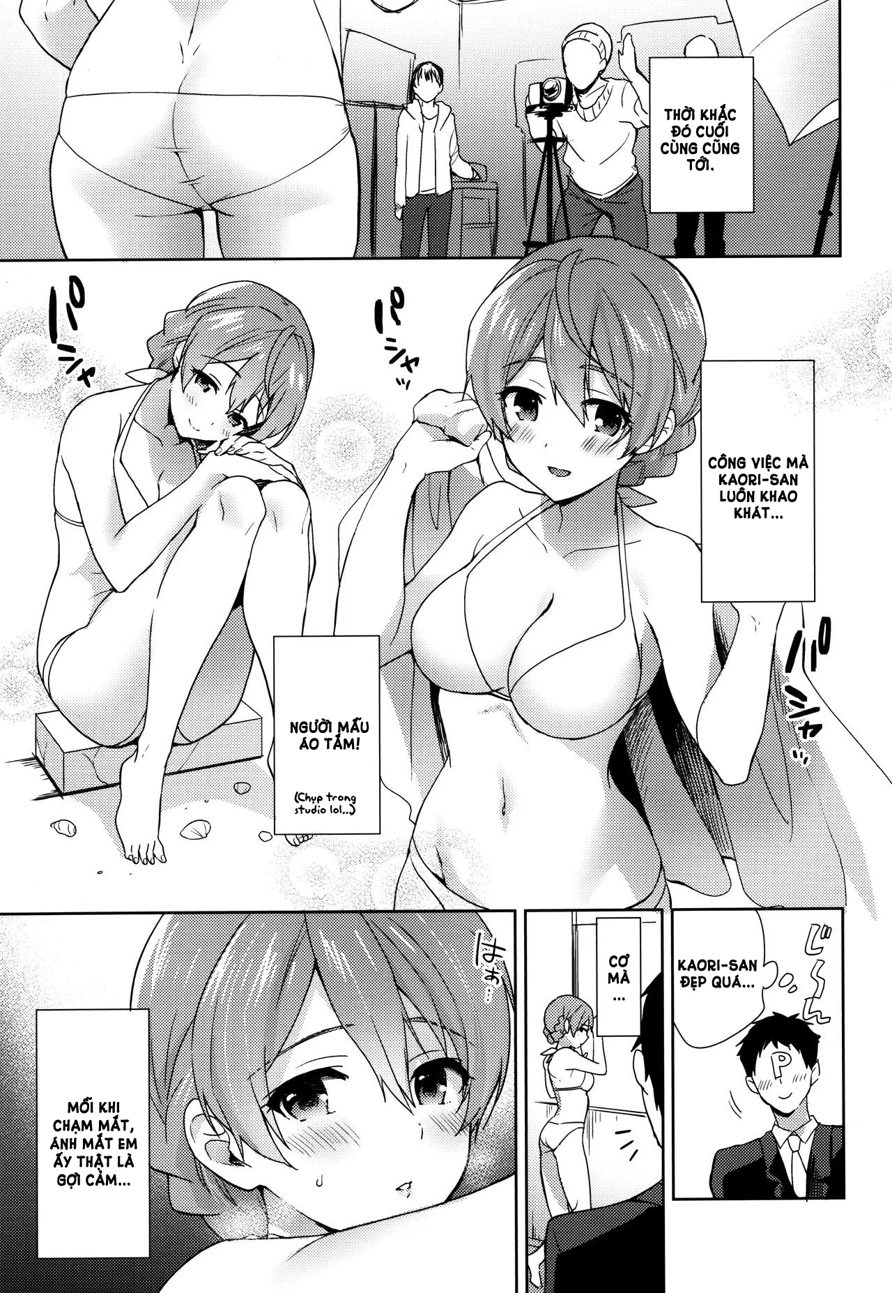 HentaiVN.net - Ảnh 2 - Kaori-San No Mizugi Ni Muramura Shitara, - Chap 1