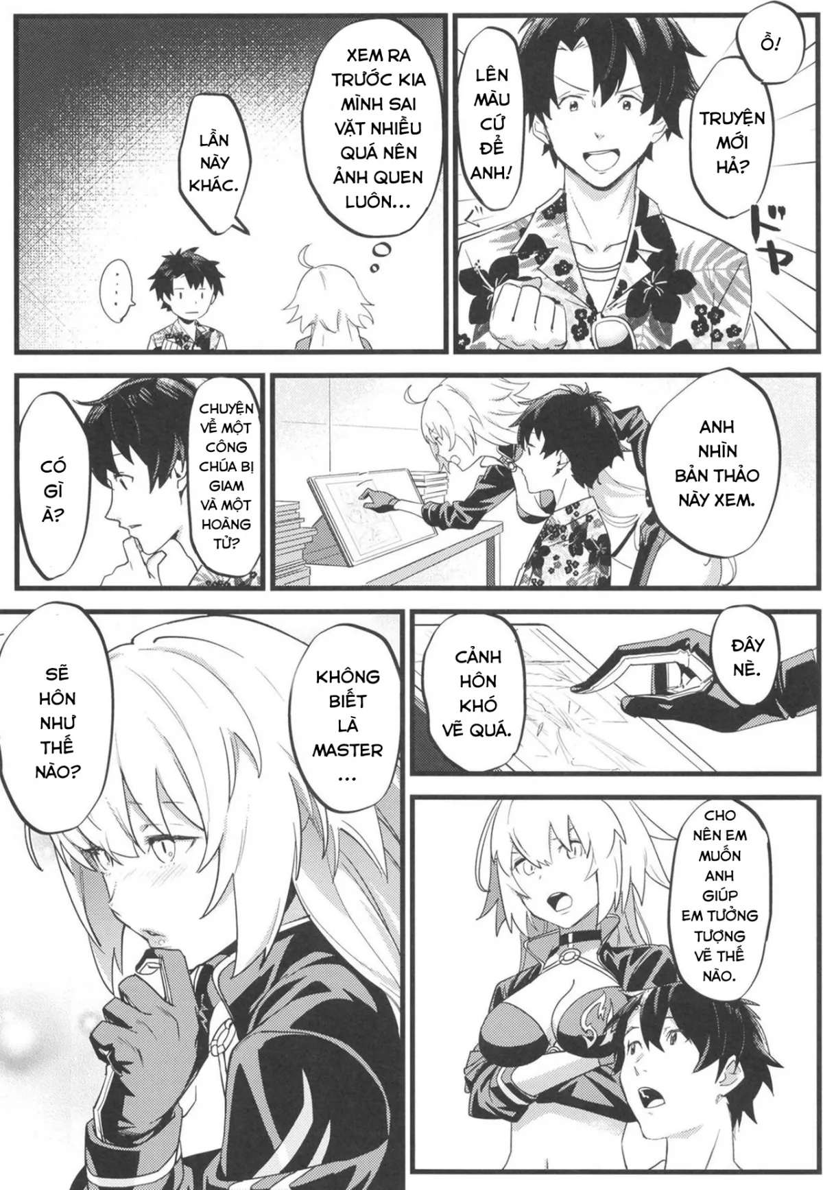HentaiVN.net - Ảnh 8 - Mượn manga tỏ tình. [邪ンヌ専用アシスタント; Jeanne Senyou Assistant] - Chap 1