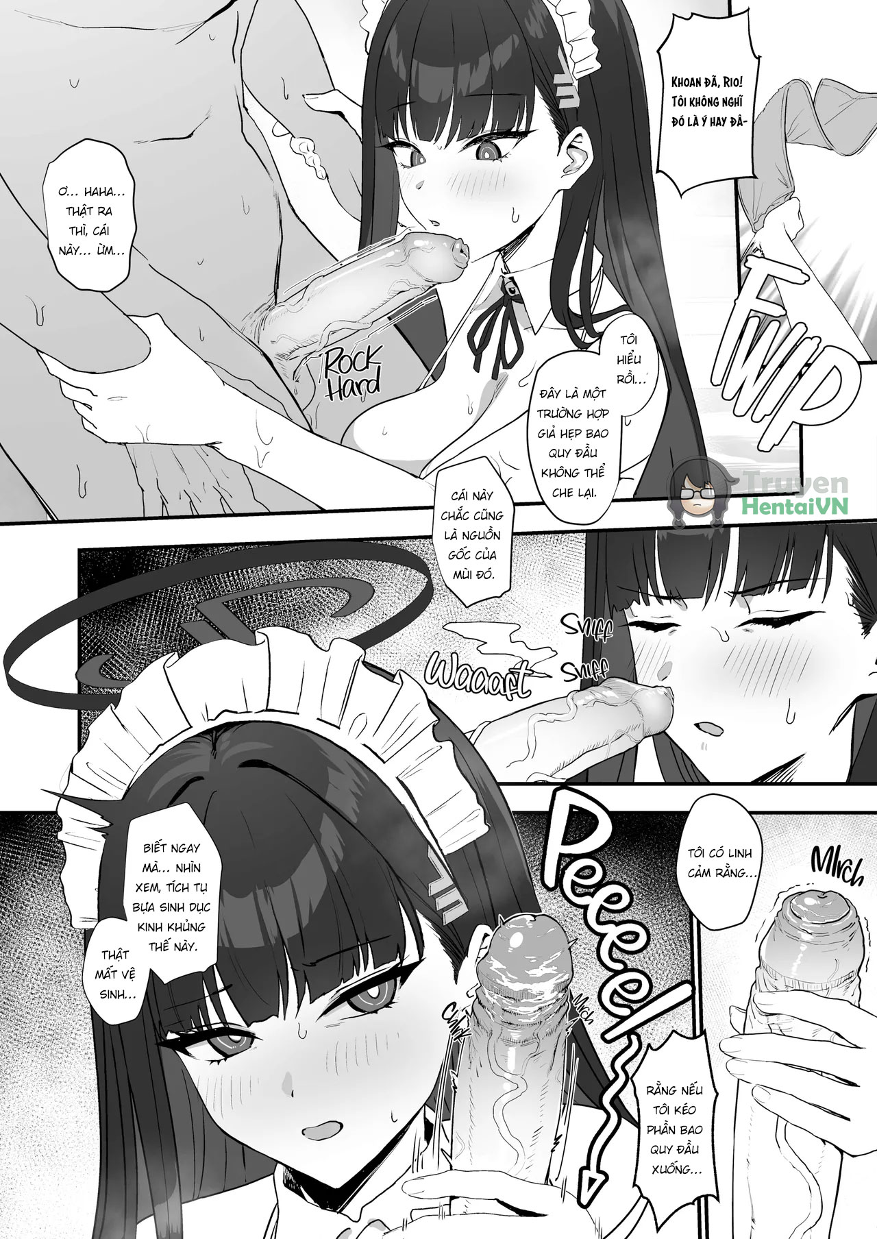 HentaiVN.net - Ảnh 11 - Tsukatsuki Rio no Maid Seikatsu (Blue Archive) - Chap 1
