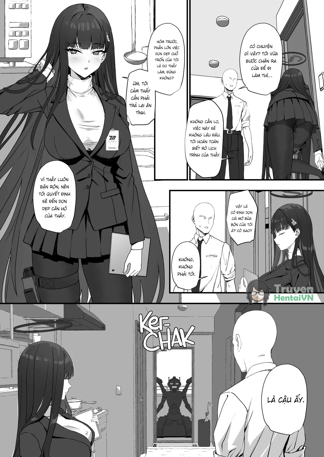 HentaiVN.net - Ảnh 5 - Tsukatsuki Rio no Maid Seikatsu (Blue Archive) - Chap 1