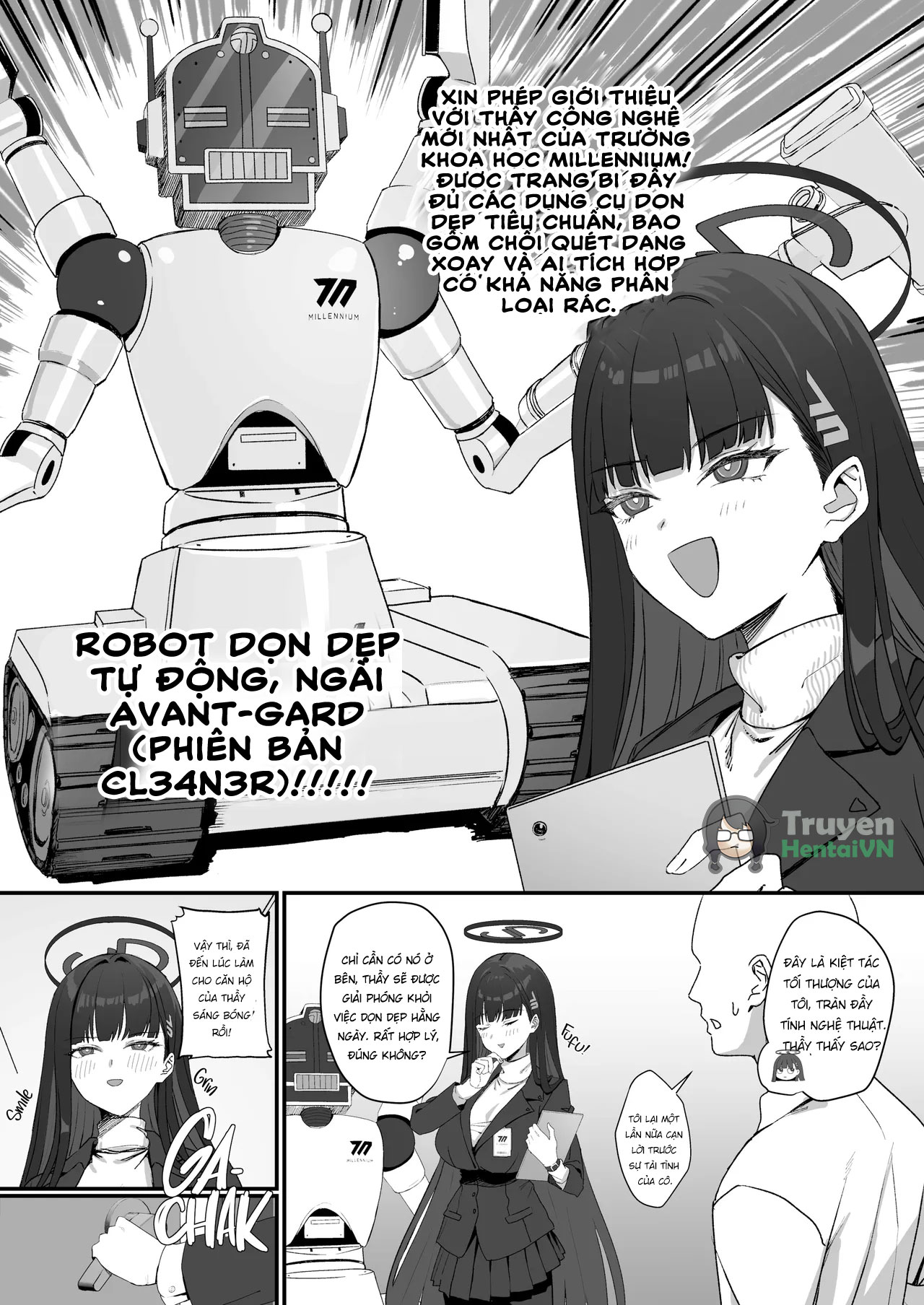 HentaiVN.net - Ảnh 6 - Tsukatsuki Rio no Maid Seikatsu (Blue Archive) - Chap 1
