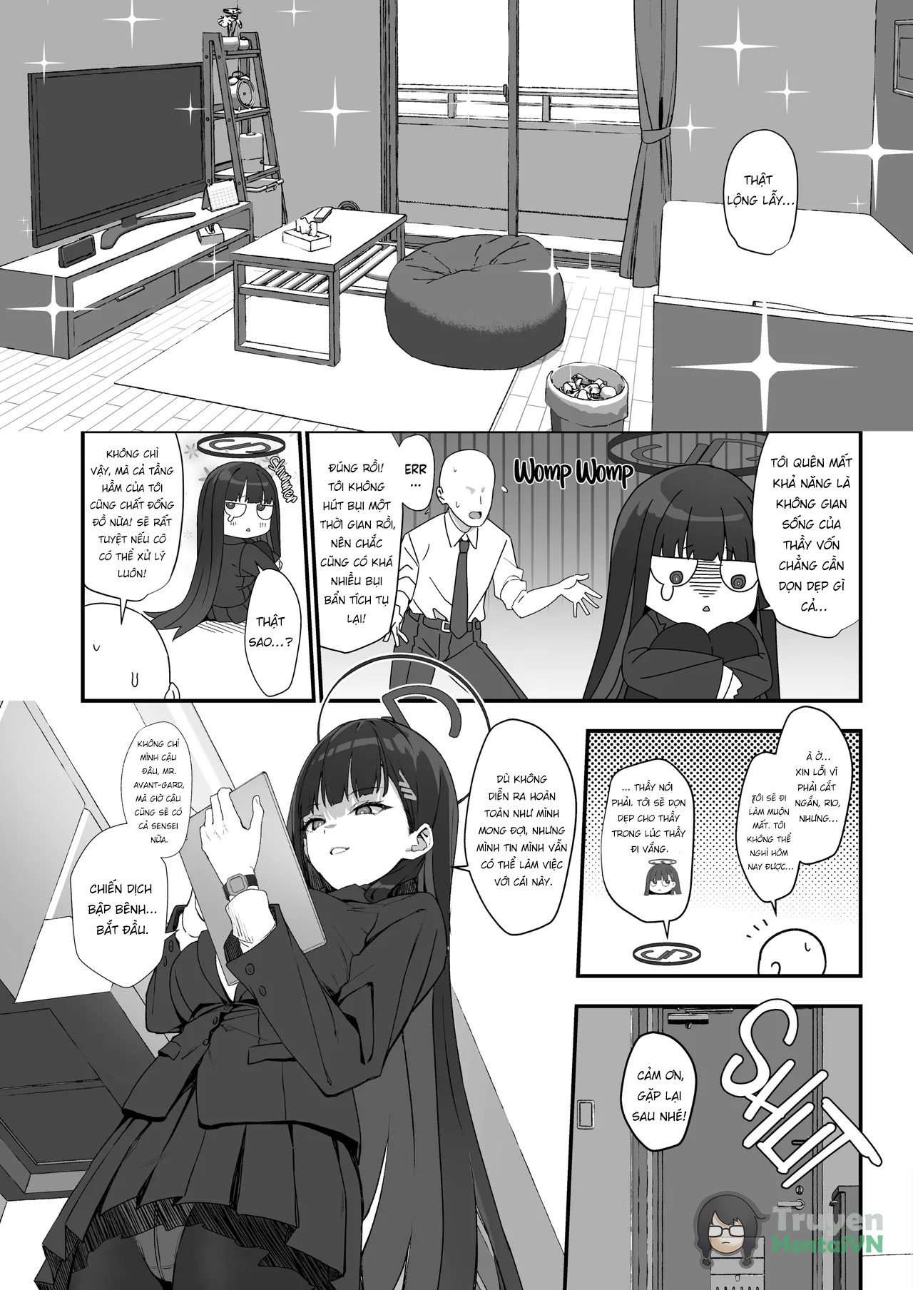 HentaiVN.net - Ảnh 7 - Tsukatsuki Rio no Maid Seikatsu (Blue Archive) - Chap 1