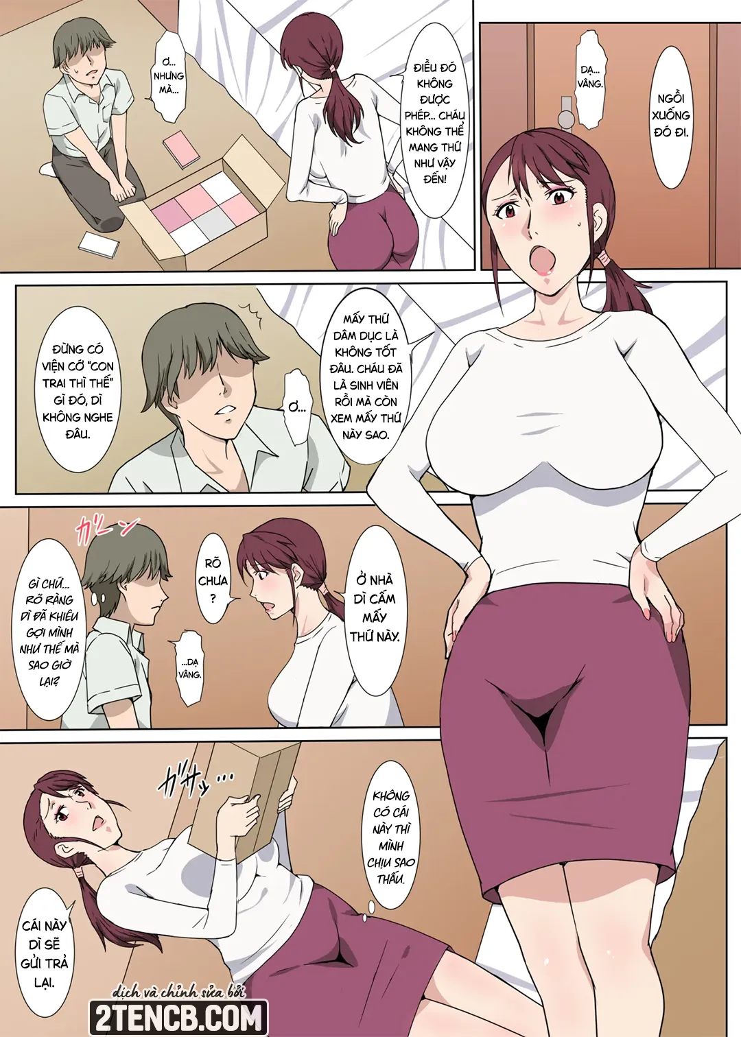 HentaiVN.net - Ảnh 11 - Người dì nghiêm túc đã phục tùng hoàn toàn nhờ tình dục - Chap 1