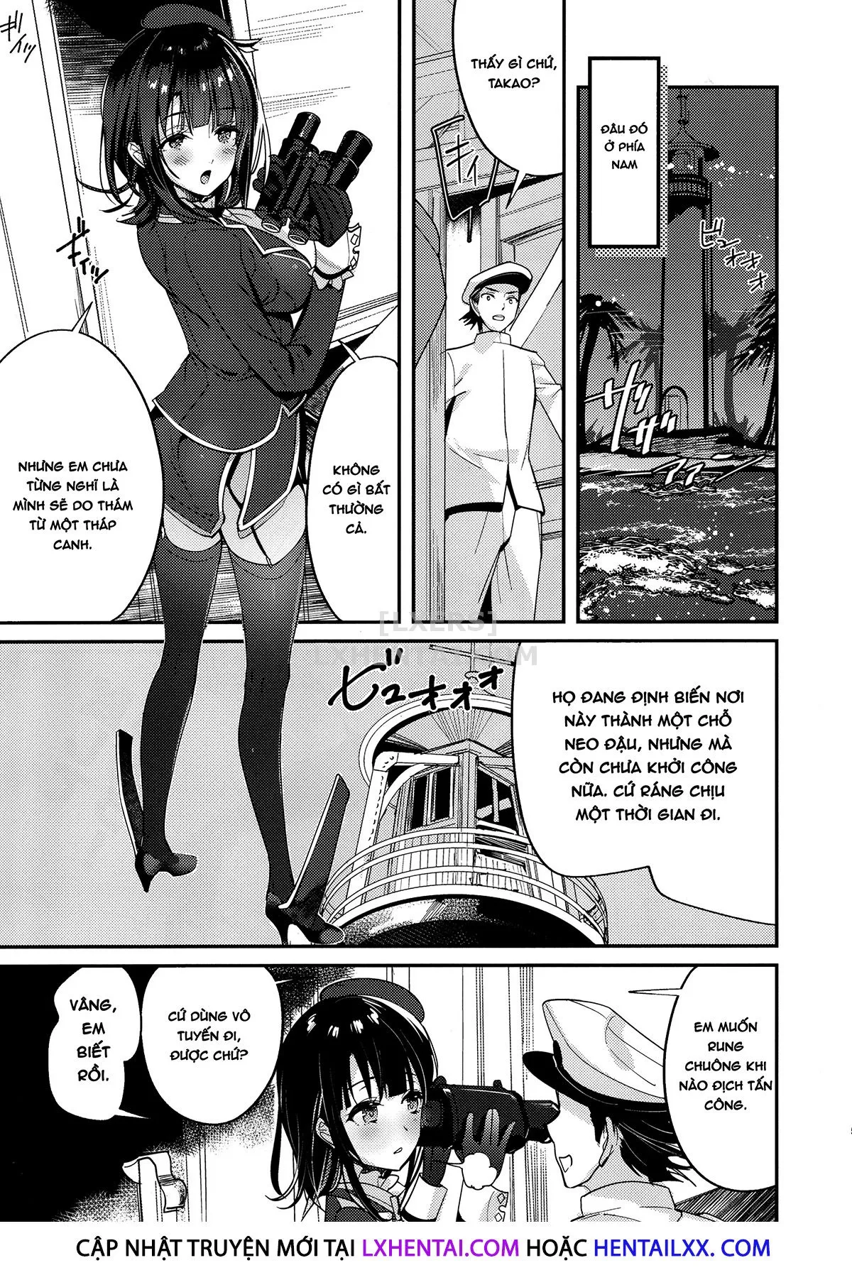 HentaiVN.net - Ảnh 8 - Takao Tou no Ue ni Itaru Haneru Thrill [Takao's Thrilling Tower Top Titillation] - Chap 1