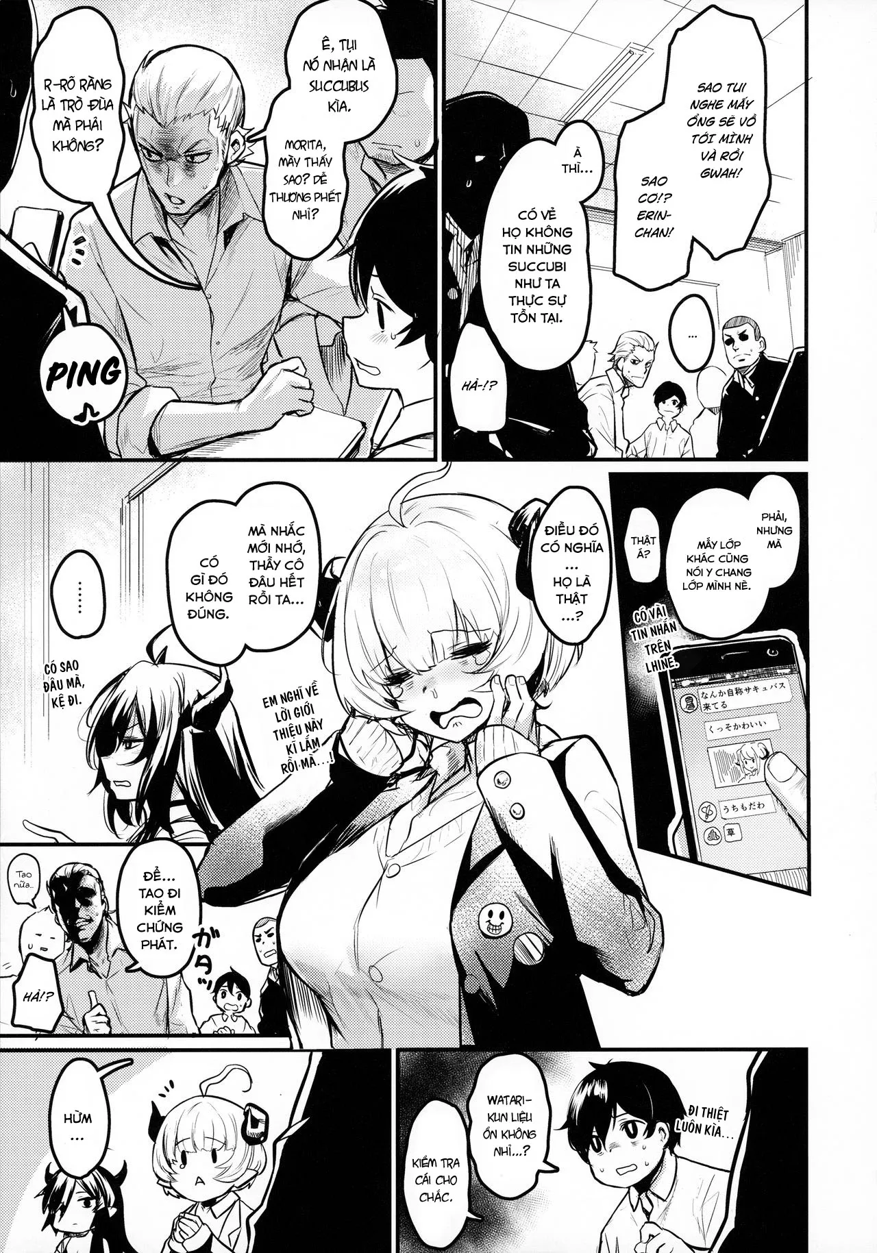 HentaiVN.net - Ảnh 4 - Succubi Chiếm Trường [Gakkou ni Succubus ga Kita!; Succubi Came to School!] - Chap 1