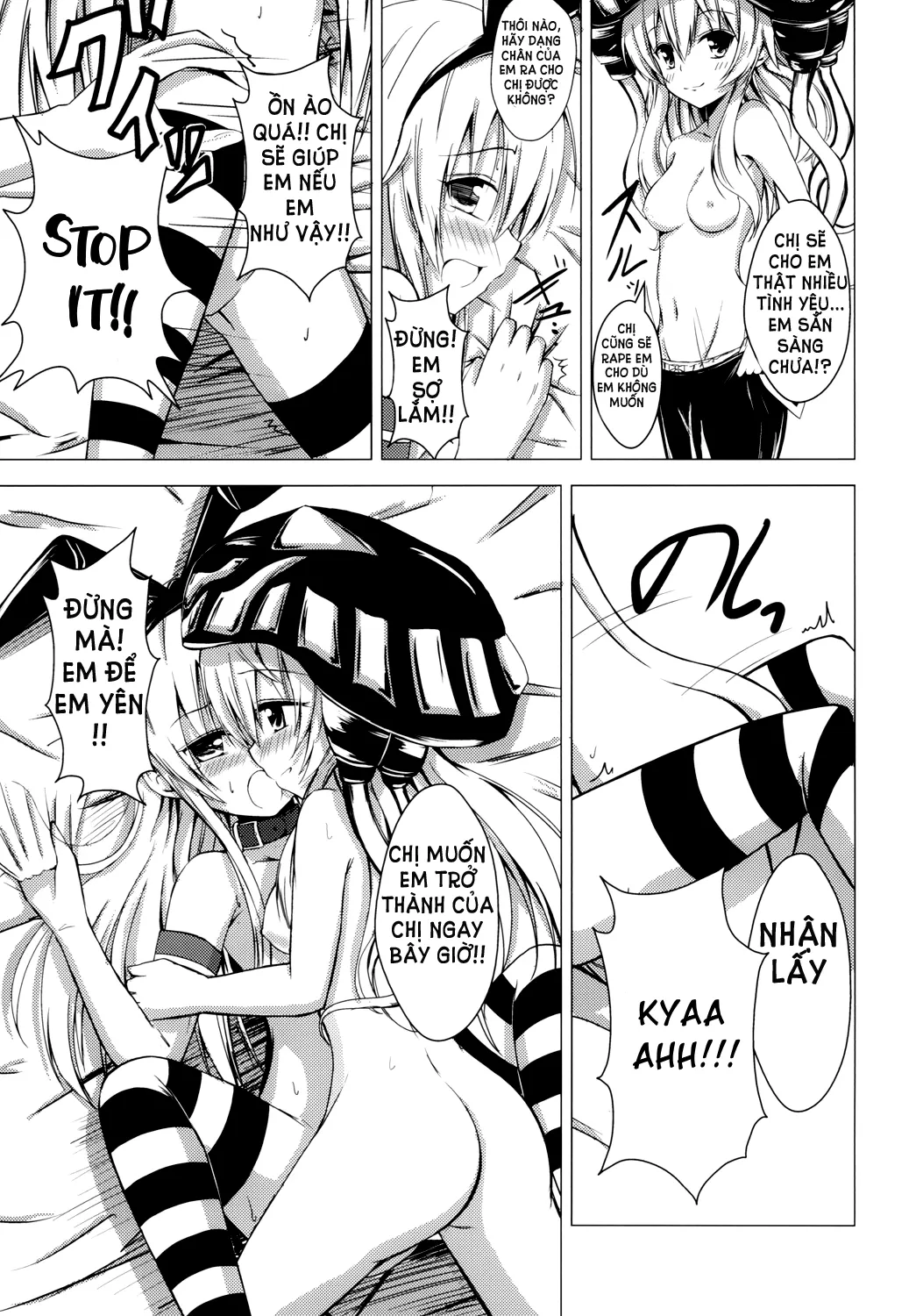 HentaiVN.net - Ảnh 17 - Kuubo Wo-Kyuu-chan no Shimakaze Yuri Dorei Choukyou 1 | Standard Carrier Wo-Class Shimakaze's Yuri Slave Training 1 (Kantai Collection, -KanColle-) [] 空母ヲ級ちゃんの島風百合奴隷調教1] - Chap 1