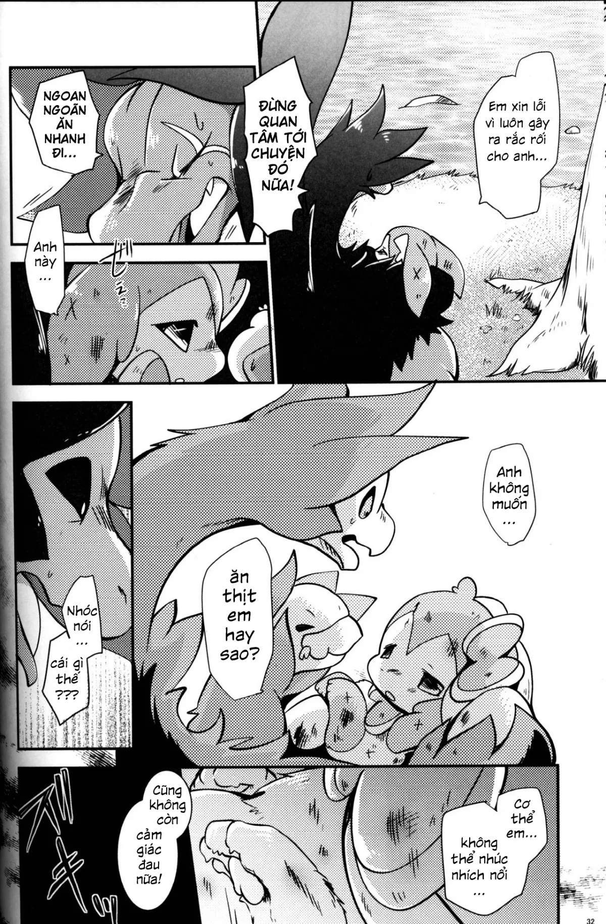 HentaiVN.net - Ảnh 32 - Mori no Kaibutsu to Chiisana Yousei (Pokemon) - Chap 1