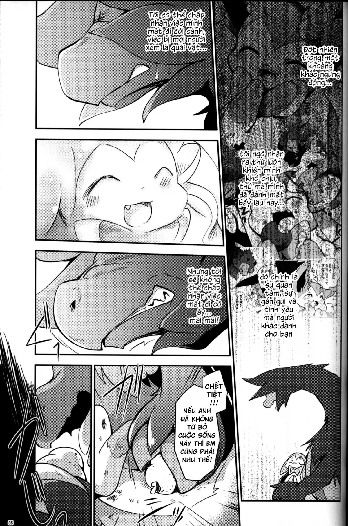 HentaiVN.net - Ảnh 35 - Mori no Kaibutsu to Chiisana Yousei (Pokemon) - Chap 1