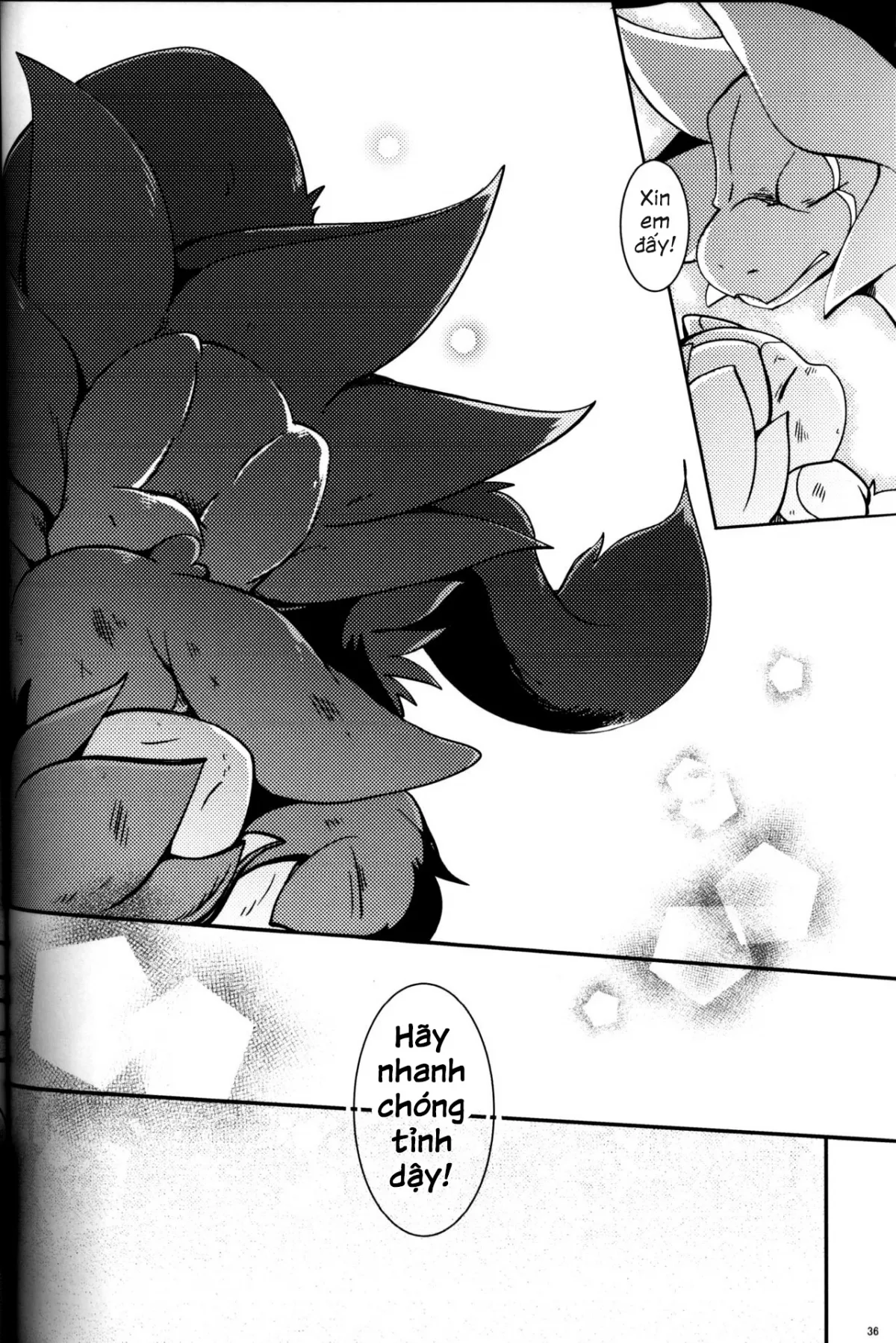 HentaiVN.net - Ảnh 36 - Mori no Kaibutsu to Chiisana Yousei (Pokemon) - Chap 1