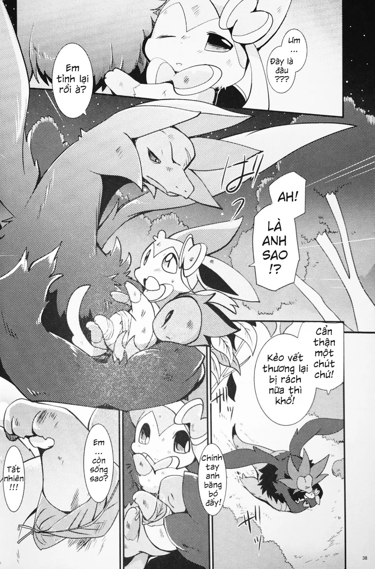 HentaiVN.net - Ảnh 38 - Mori no Kaibutsu to Chiisana Yousei (Pokemon) - Chap 1