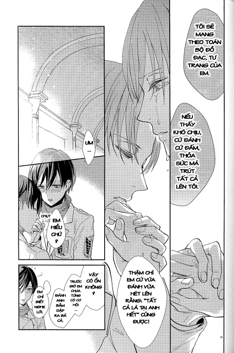 HentaiVN.net - Ảnh 23 - Hòa Quyện (Shingeki no Kyojin) [Yuugou] - Chap 1
