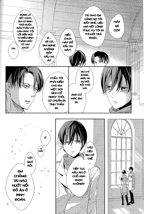 HentaiVN.net - Ảnh 24 - Hòa Quyện (Shingeki no Kyojin) [Yuugou] - Chap 1