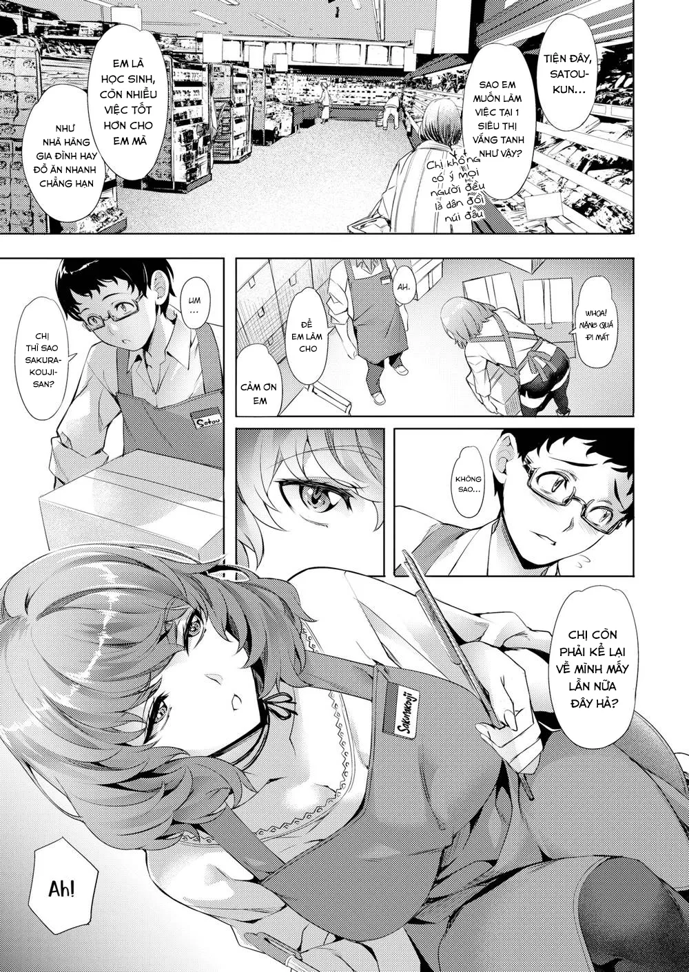 HentaiVN.net - Ảnh 8 - Satou-kun Và Kaoruko-san - Chap 1