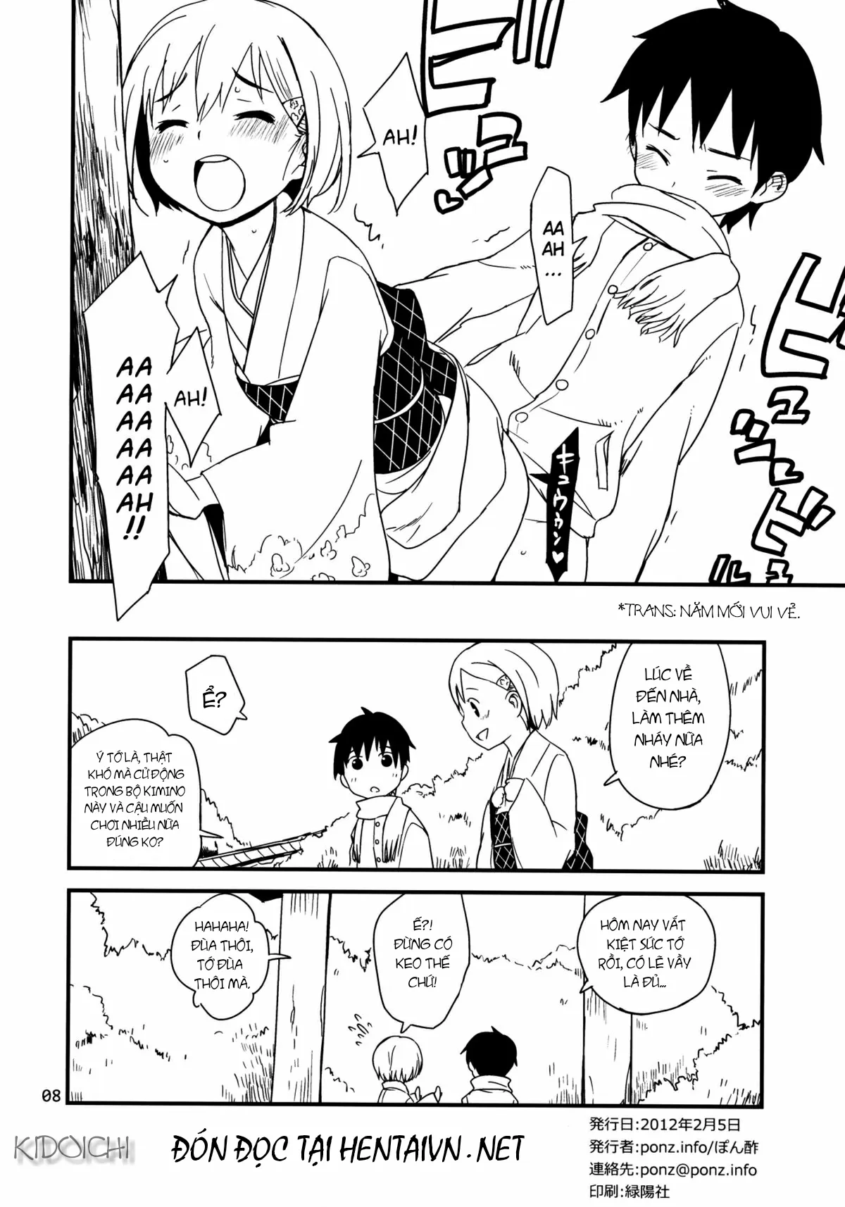 HentaiVN.net - Ảnh 10 - Làm Tình Đầu Năm [The First Sex of the New Year; ひめはじめ] - Chap 1