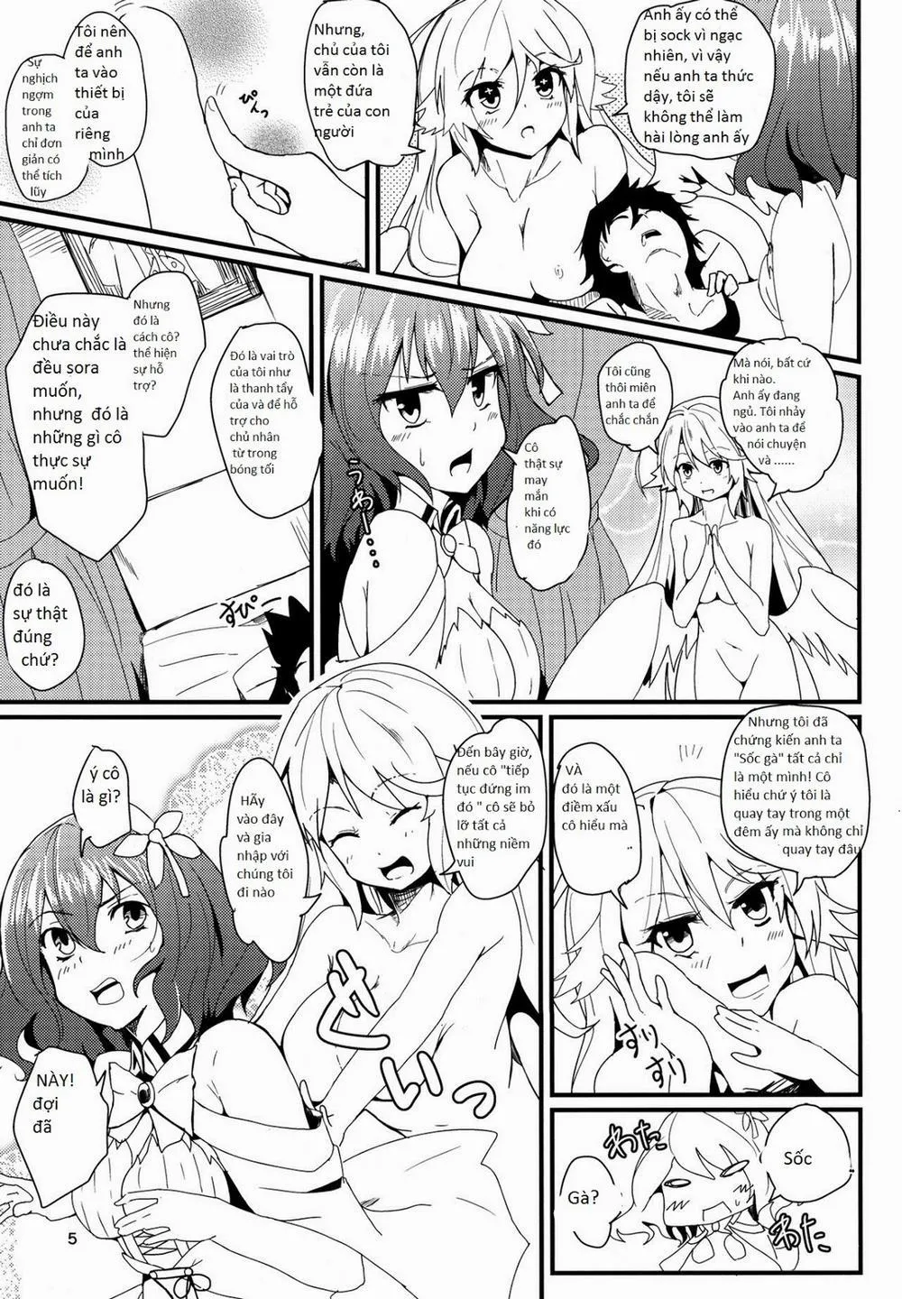 HentaiVN.net - Ảnh 5 - Jibril to Steph no Gohoushi Shitemita (No Game No Life) - Chap 1