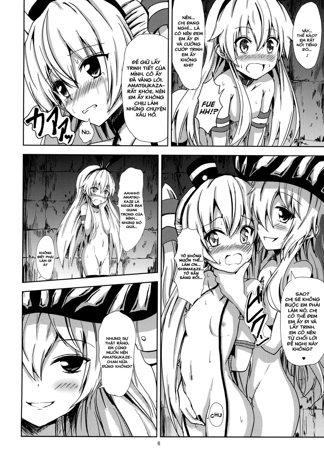HentaiVN.net - Ảnh 8 - Kuubo Wo-Kyuu-chan no Shimakaze Yuri Dorei Choukyou ~Amatsukaze-chan to Issho Hen~ (Kantai Collection -KanColle-) [空母ヲ級ちゃんの島風百合奴隷調教～天津風ちゃんと一緒編～] - Chap 1