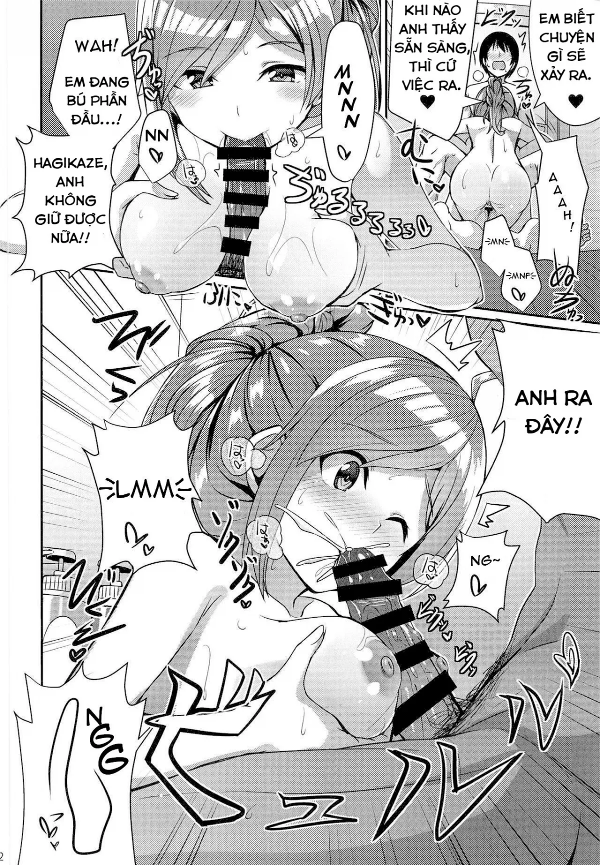 HentaiVN.net - Ảnh 12 - Anh không chờ được nữa, Hagikaze [Hagikaze ga Osenaka Nagashimasu ne ; The Wait is Over, Hagikaze] - Chap 1