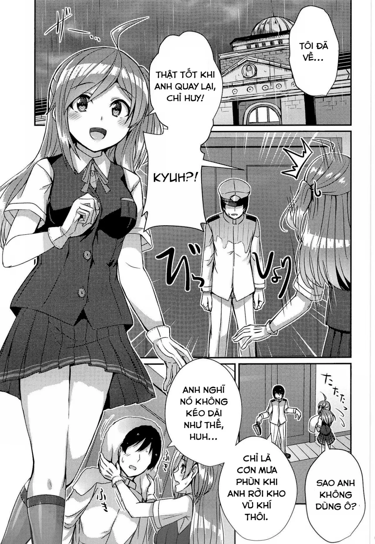 HentaiVN.net - Ảnh 3 - Anh không chờ được nữa, Hagikaze [Hagikaze ga Osenaka Nagashimasu ne ; The Wait is Over, Hagikaze] - Chap 1