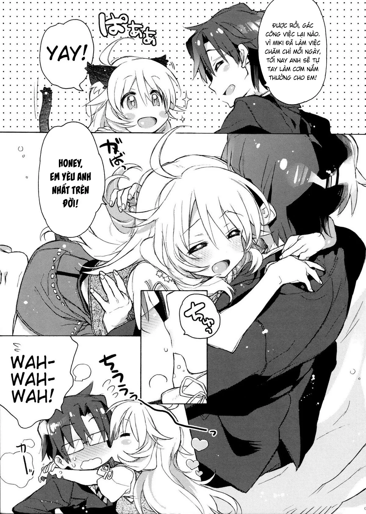 HentaiVN.net - Ảnh 7 - Miki Hoshii series [Honey to Miki to Kono Omoi; Honey and Miki's Feelings; 2nd bell; Sekaijuu no Hana o Motte Kimi ni Aisareni Kitanda; MIRACLE STARTER; Kawaigatte, Kawaigararete; Koremade no Ohanashi.] - Chap 1