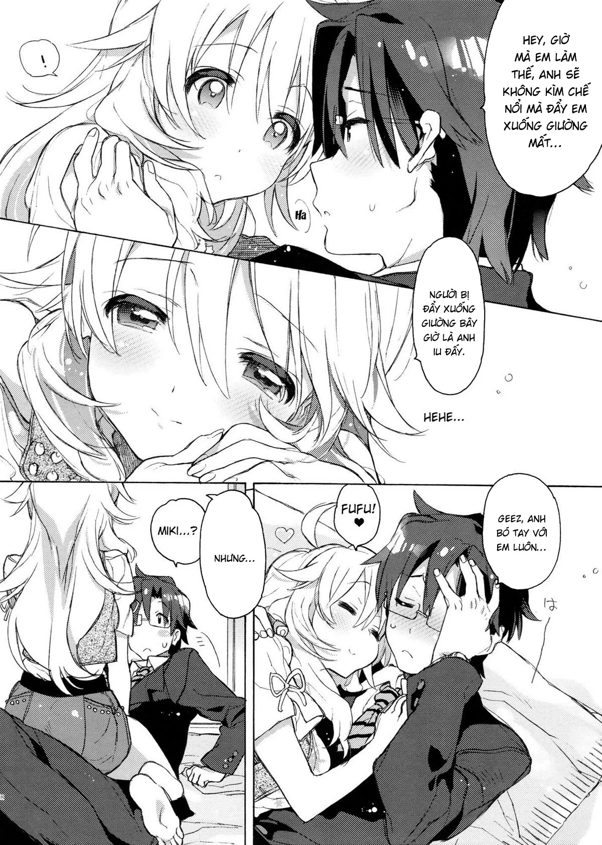 HentaiVN.net - Ảnh 8 - Miki Hoshii series [Honey to Miki to Kono Omoi; Honey and Miki's Feelings; 2nd bell; Sekaijuu no Hana o Motte Kimi ni Aisareni Kitanda; MIRACLE STARTER; Kawaigatte, Kawaigararete; Koremade no Ohanashi.] - Chap 1