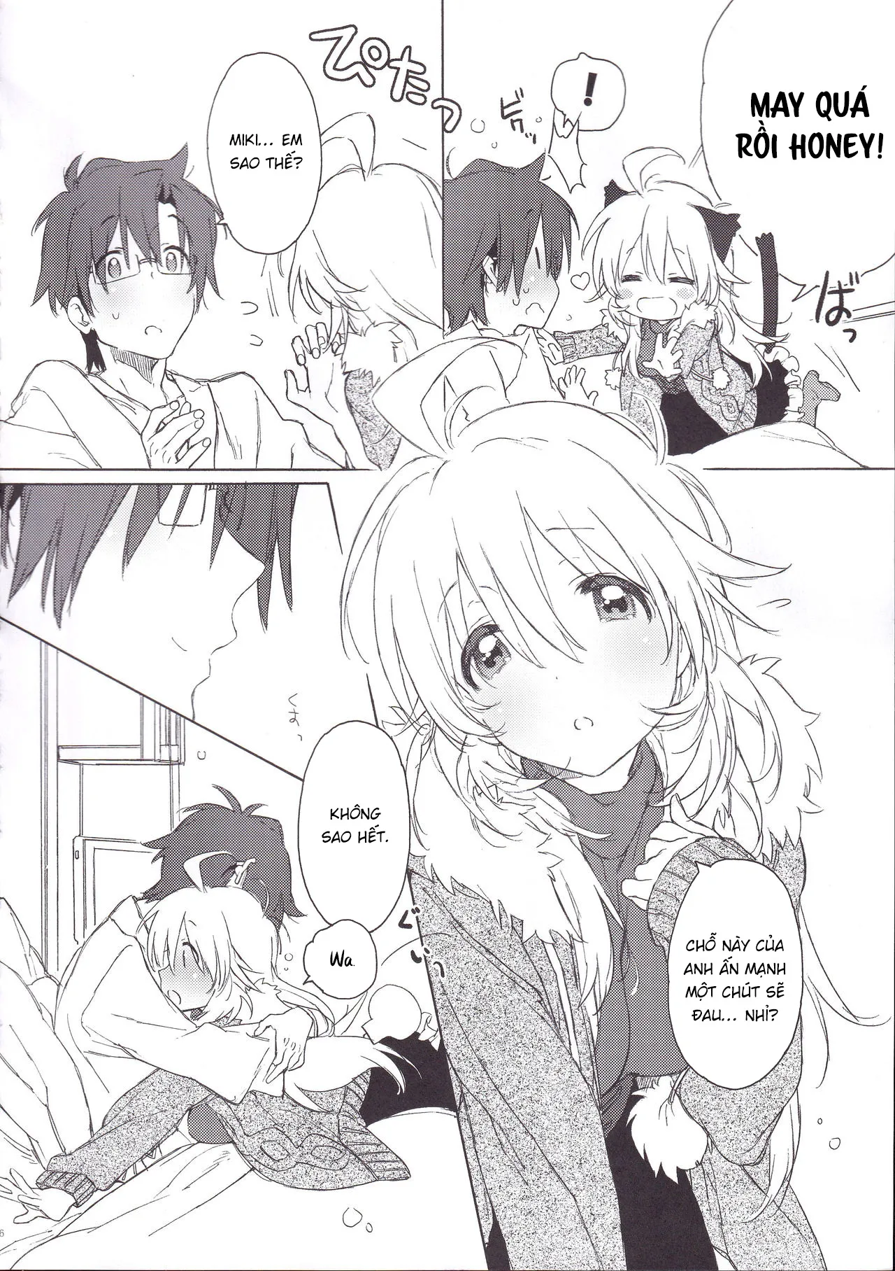 HentaiVN.net - Ảnh 5 - Miki Hoshii series [Honey to Miki to Kono Omoi; Honey and Miki's Feelings; 2nd bell; Sekaijuu no Hana o Motte Kimi ni Aisareni Kitanda; MIRACLE STARTER; Kawaigatte, Kawaigararete; Koremade no Ohanashi.] - Chap 3