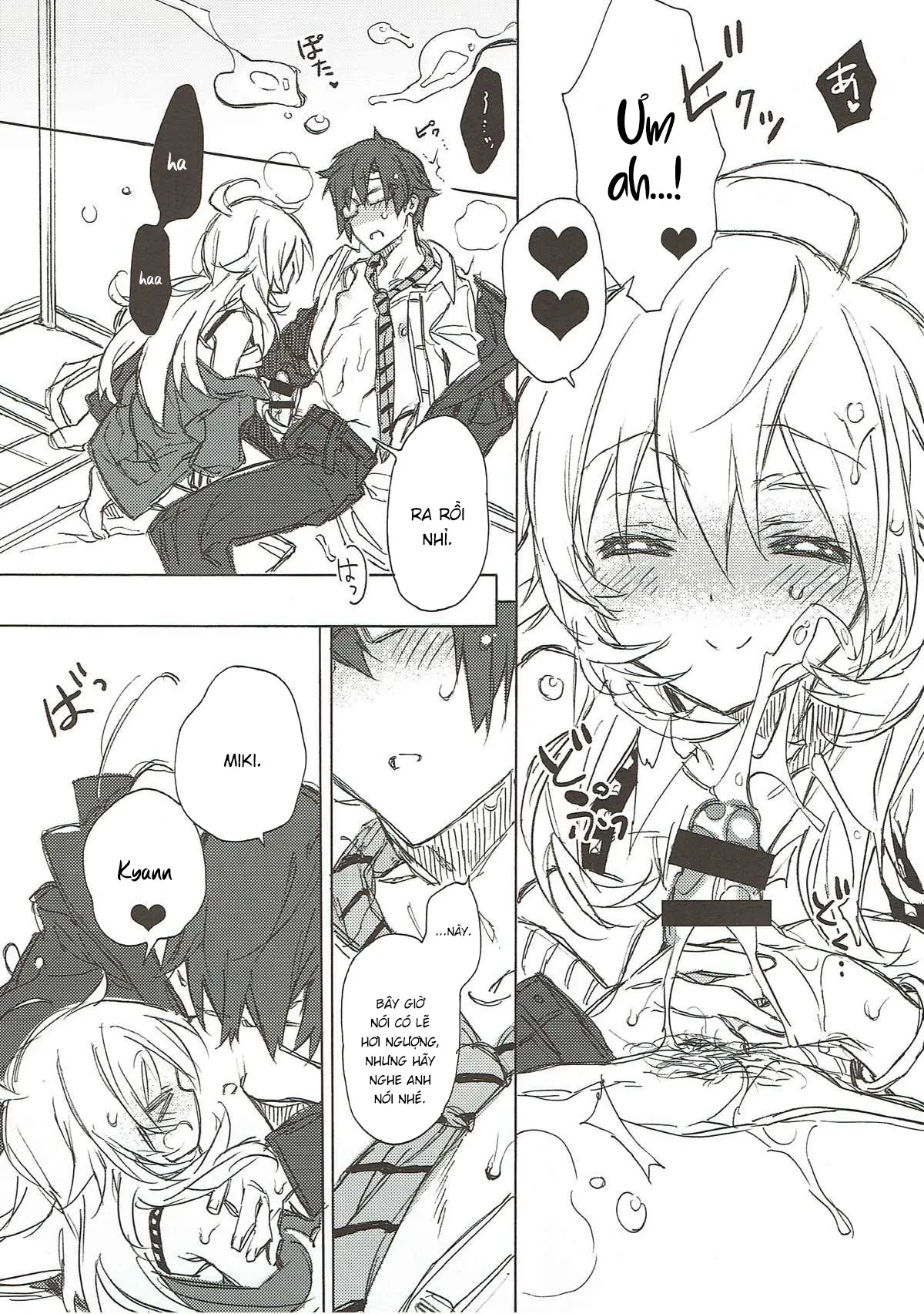 HentaiVN.net - Ảnh 10 - Miki Hoshii series [Honey to Miki to Kono Omoi; Honey and Miki's Feelings; 2nd bell; Sekaijuu no Hana o Motte Kimi ni Aisareni Kitanda; MIRACLE STARTER; Kawaigatte, Kawaigararete; Koremade no Ohanashi.] - Chap 5