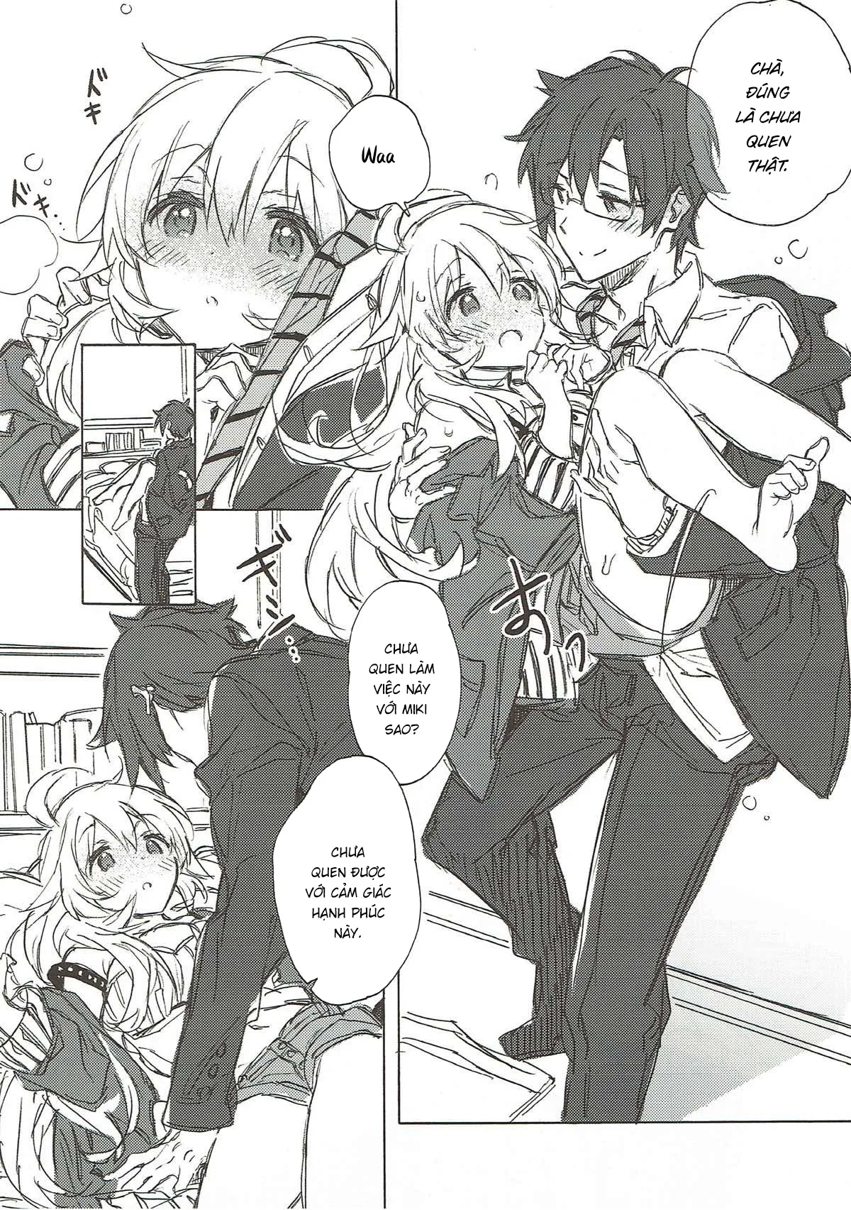 HentaiVN.net - Ảnh 12 - Miki Hoshii series [Honey to Miki to Kono Omoi; Honey and Miki's Feelings; 2nd bell; Sekaijuu no Hana o Motte Kimi ni Aisareni Kitanda; MIRACLE STARTER; Kawaigatte, Kawaigararete; Koremade no Ohanashi.] - Chap 5