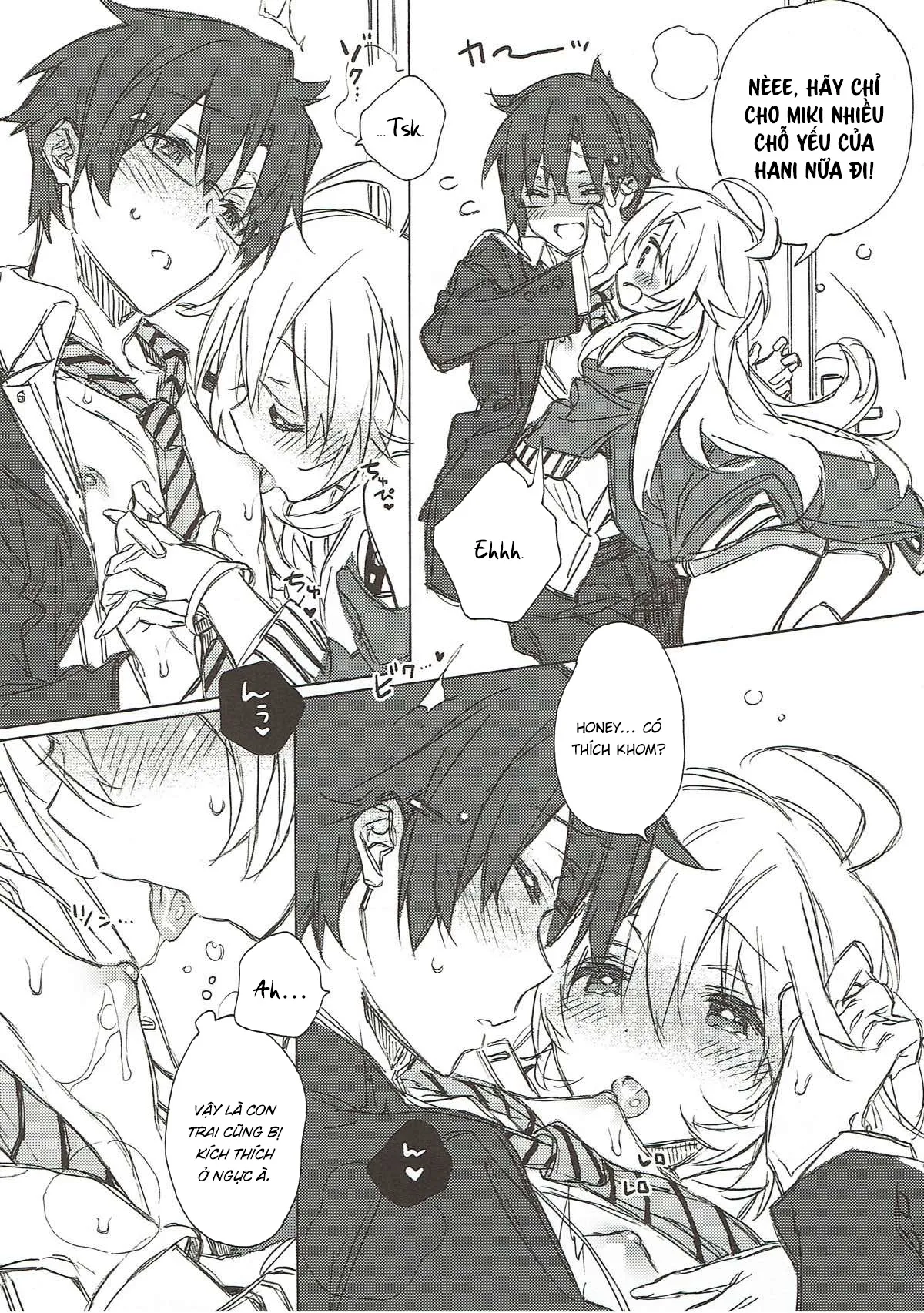 HentaiVN.net - Ảnh 6 - Miki Hoshii series [Honey to Miki to Kono Omoi; Honey and Miki's Feelings; 2nd bell; Sekaijuu no Hana o Motte Kimi ni Aisareni Kitanda; MIRACLE STARTER; Kawaigatte, Kawaigararete; Koremade no Ohanashi.] - Chap 5