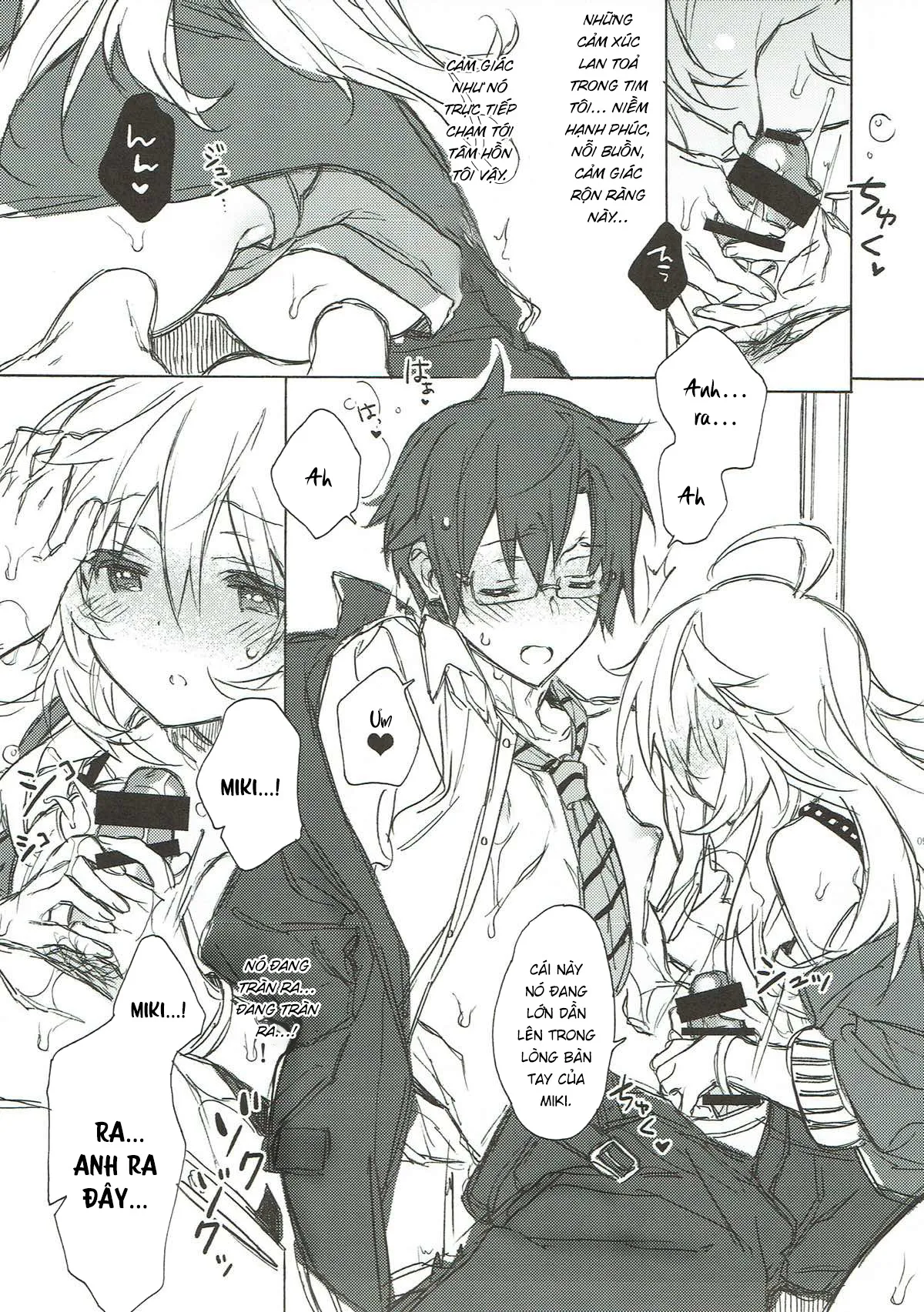 HentaiVN.net - Ảnh 9 - Miki Hoshii series [Honey to Miki to Kono Omoi; Honey and Miki's Feelings; 2nd bell; Sekaijuu no Hana o Motte Kimi ni Aisareni Kitanda; MIRACLE STARTER; Kawaigatte, Kawaigararete; Koremade no Ohanashi.] - Chap 5