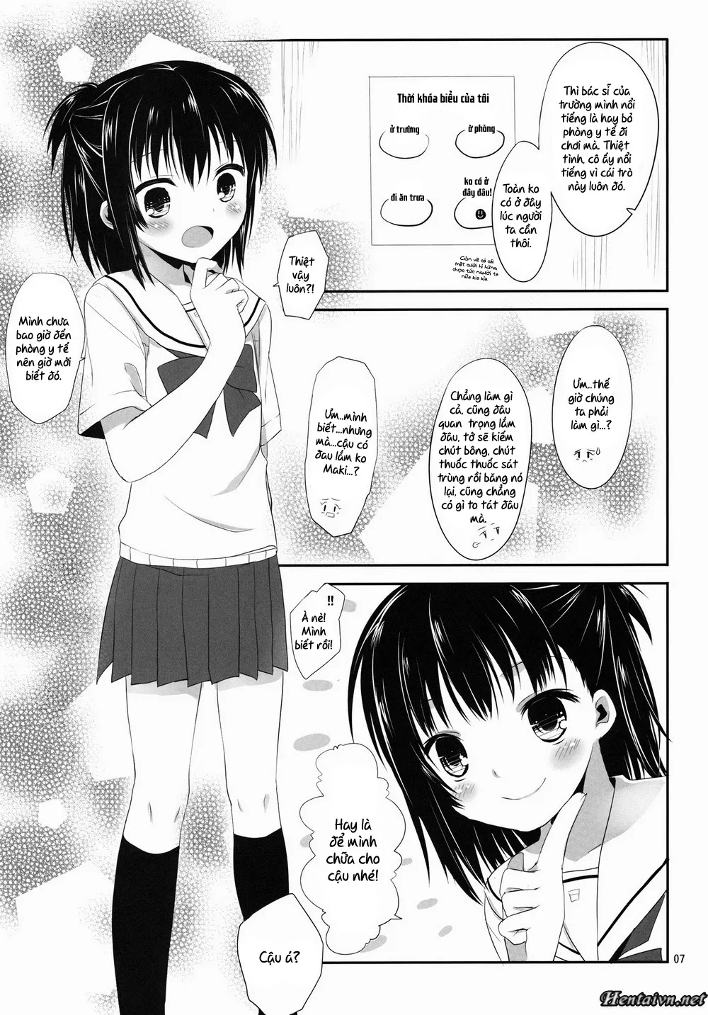 HentaiVN.net - Ảnh 7 - Ore to Aikawa ga Hokenshitsu de Himitsu no xxx (Prunus Girl) [Me And Aikawa And Secret XXX In The Nurse's Office] - Chap 1