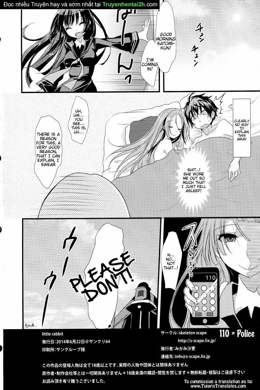 HentaiVN.net - Ảnh 13 - Little Rabbit (Black Bullet) - Chap 1