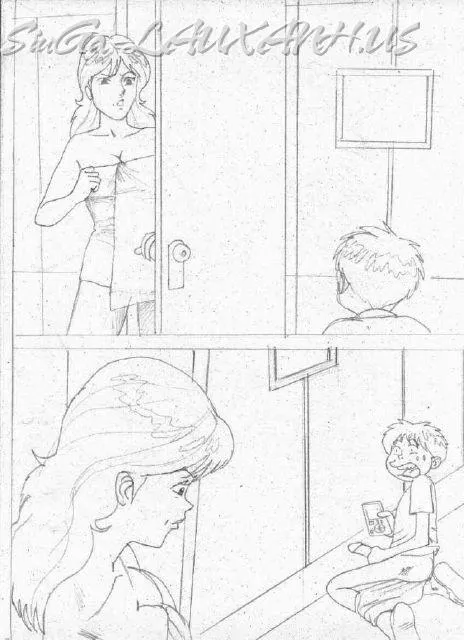 HentaiVN.net - Ảnh 3 - Con Trai! Con Đang Theo Dõi Mẹ À? - Chap 1