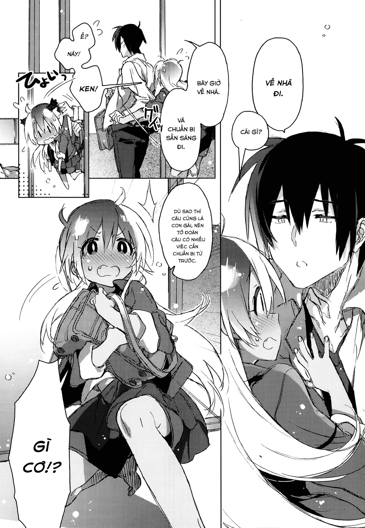 HentaiVN.net - Ảnh 3 - Em là bầu trời của anh [The center of my world] - Chap 1