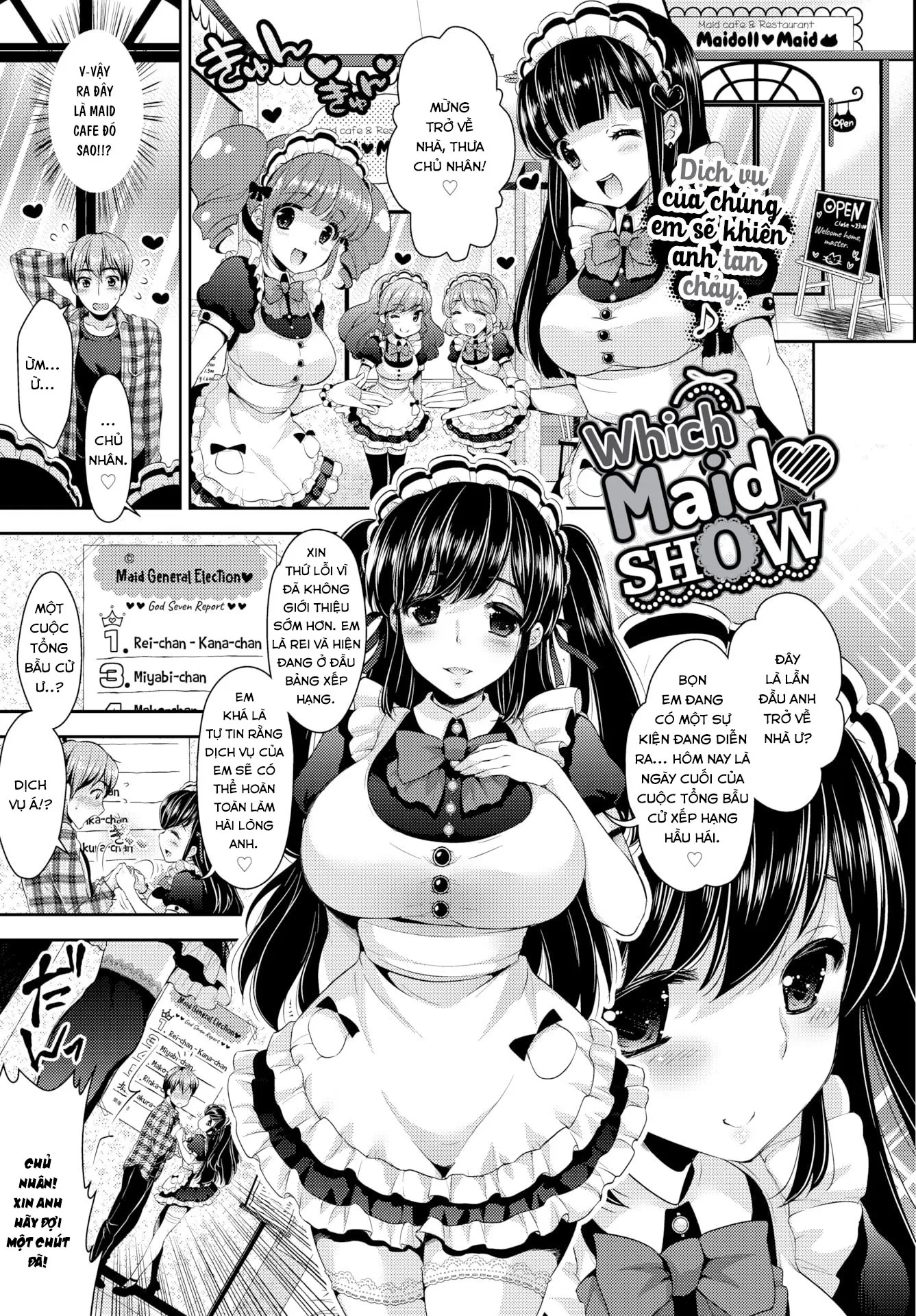 HentaiVN.net - Ảnh 3 - Which Maid ❤ Show - Chap 1