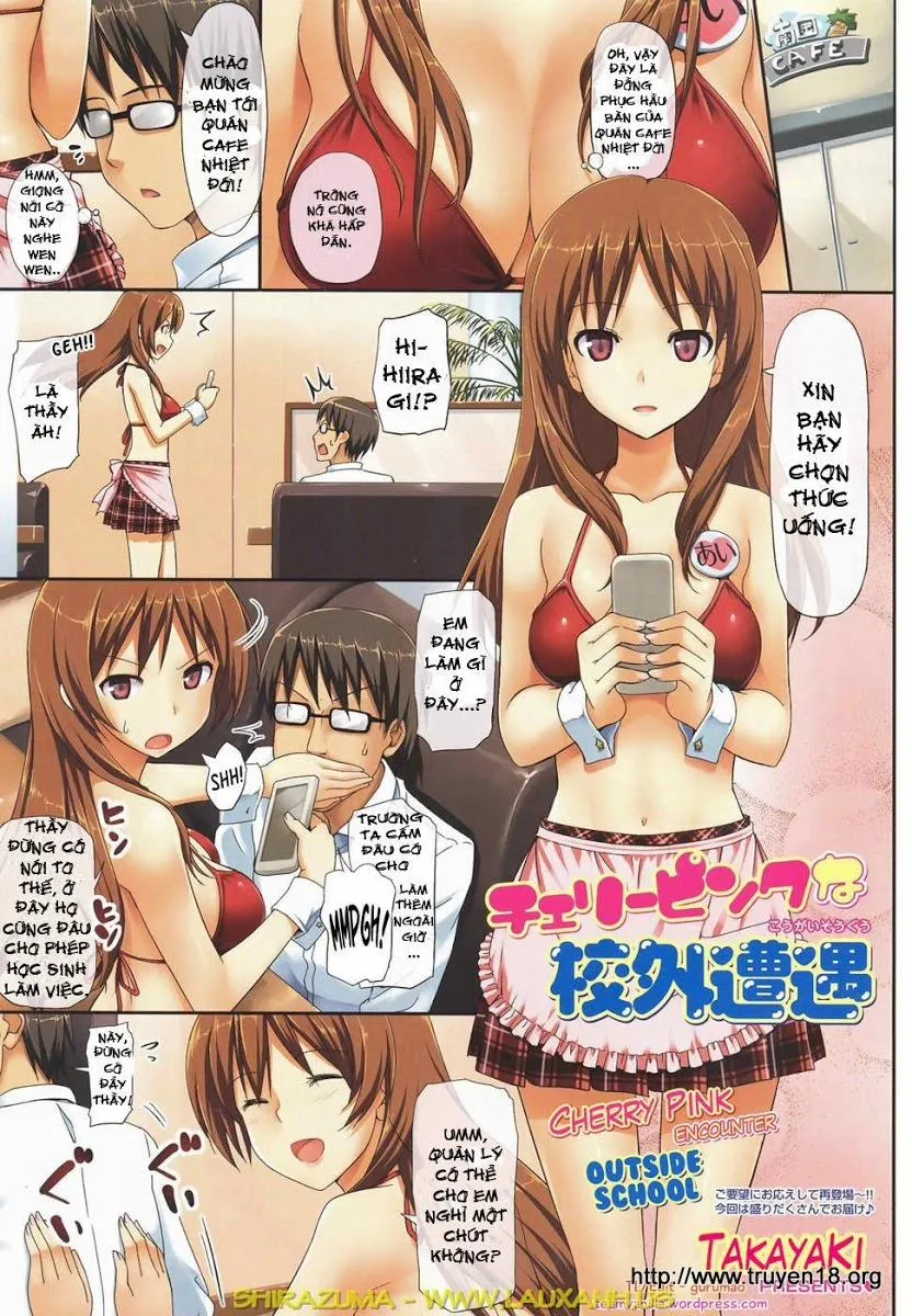 HentaiVN.net - Ảnh 3 - Cherry Pink Encounter Outside School - Chap 1