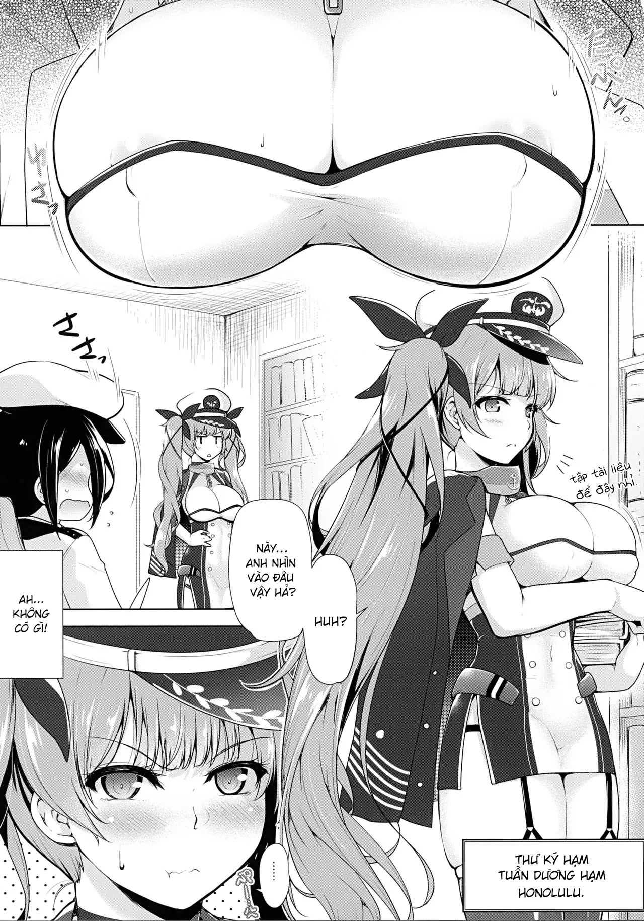 HentaiVN.net - Ảnh 4 - Honolulu-san ga Bucchouzura Shinagara Oppai de Nagusamete Kureru Hon (Azur Lane) [ホノルルさんが仏頂面しながらおっぱいで慰めてくれる本 (アズールレーン)] - Chap 1