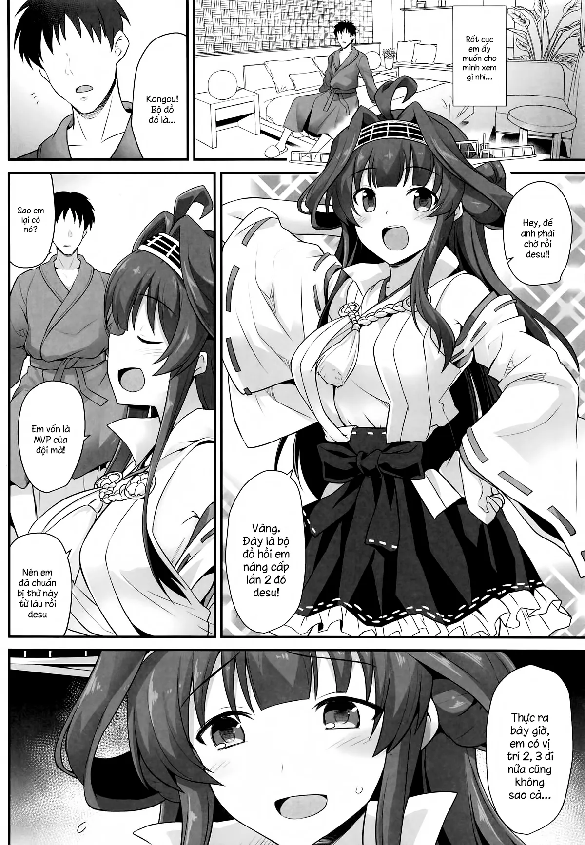 HentaiVN.net - Ảnh 7 - Kongou-chan to Love Love Shinkon Play [金剛ちゃんとラブラブ新婚プレイ] - Chap 1