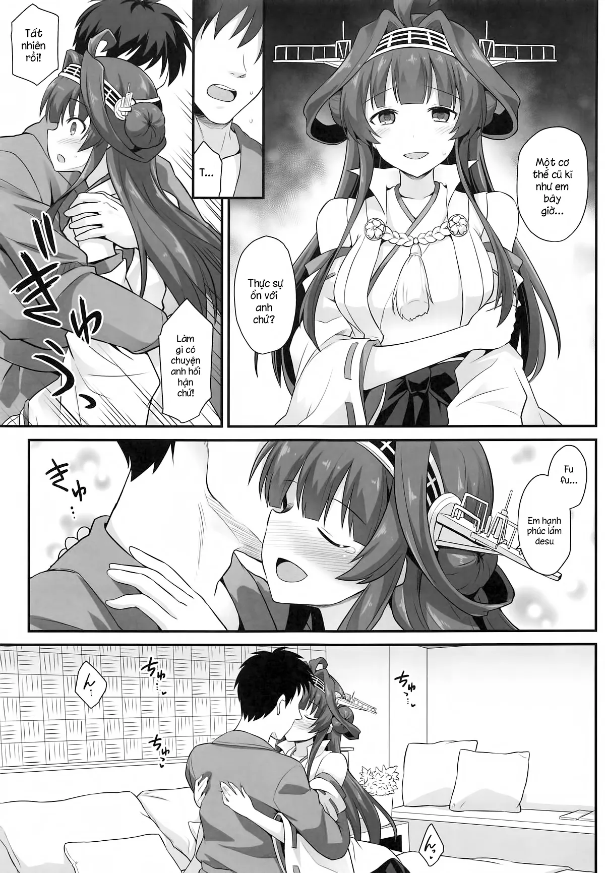 HentaiVN.net - Ảnh 8 - Kongou-chan to Love Love Shinkon Play [金剛ちゃんとラブラブ新婚プレイ] - Chap 1