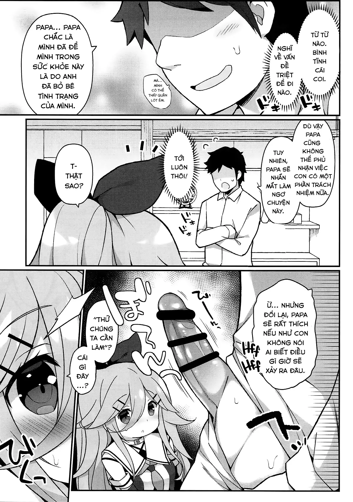 HentaiVN.net - Ảnh 9 - Hãy làm y tá để chữa trị cho Papa nào! [Papa no Kanbyou shichau mon!; Let’s Nurse Papa Back to Health!] - Chap 1