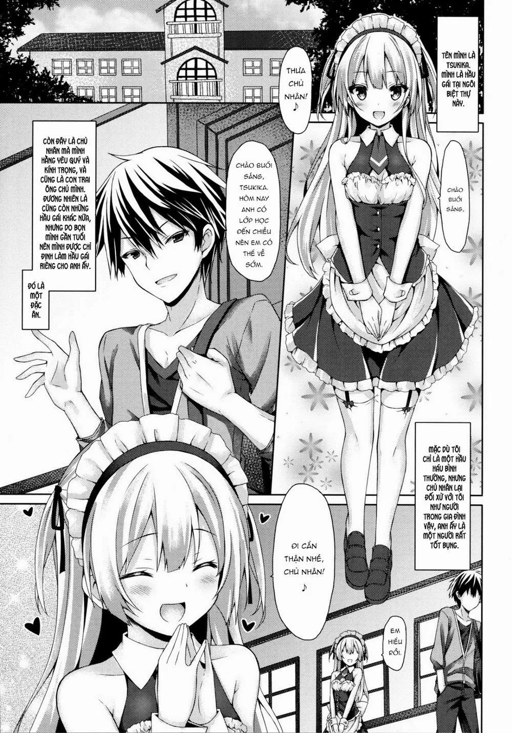 HentaiVN.net - Ảnh 4 - Ginpatsu + Maid (Goshujin-Sama + Kataomoi) Hatsutaiken ÷ Ecchi = Daisuki! - Chap 1