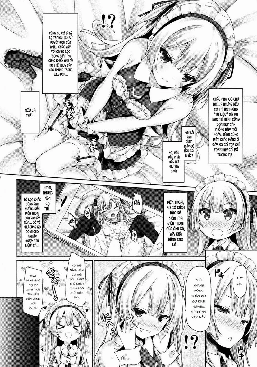 HentaiVN.net - Ảnh 7 - Ginpatsu + Maid (Goshujin-Sama + Kataomoi) Hatsutaiken ÷ Ecchi = Daisuki! - Chap 1