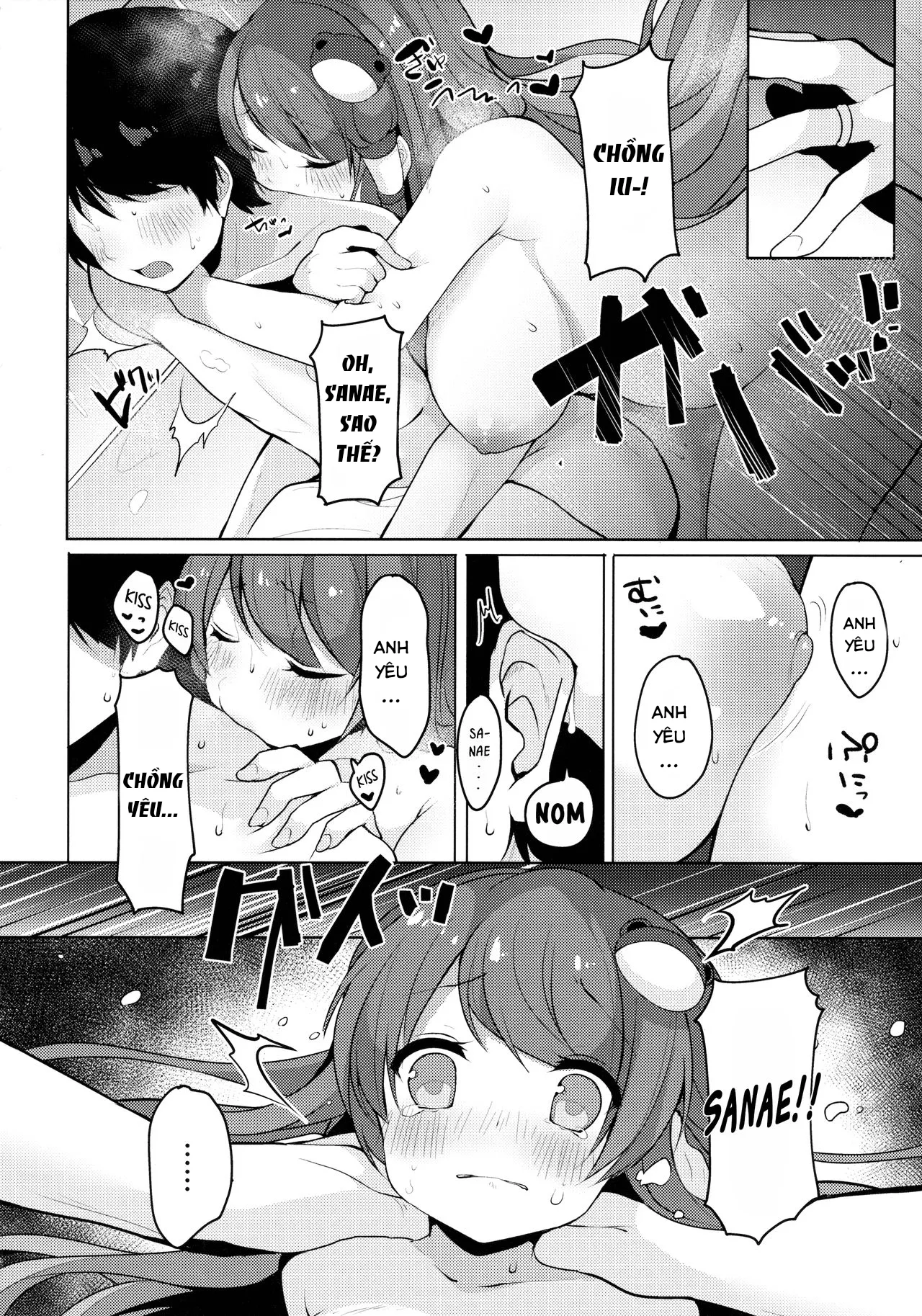 HentaiVN.net - Ảnh 9 - Sanae-san to Sugosu Boku no Shinkon Seikatsu (Touhou Project) - Chap 1