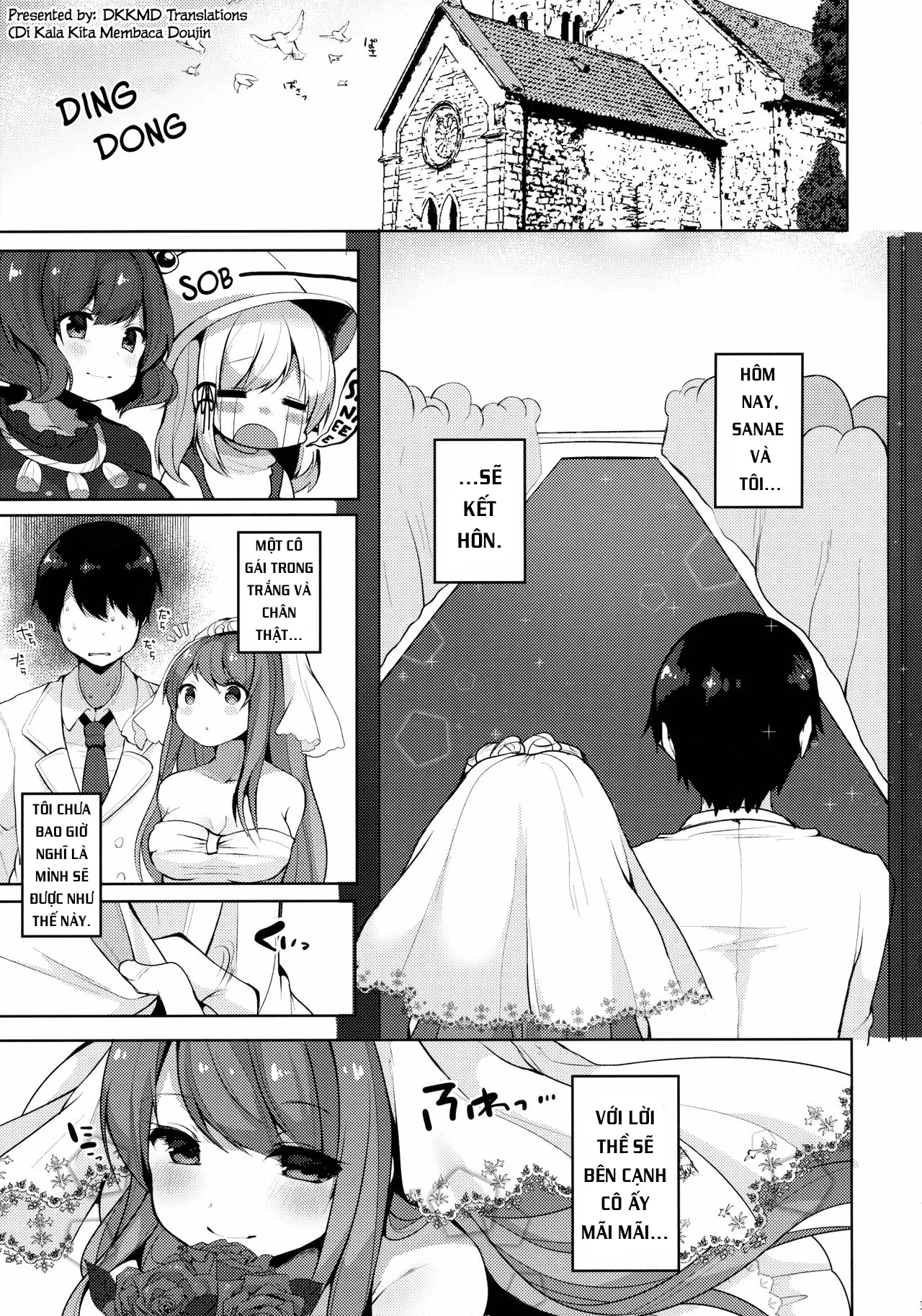 HentaiVN.net - Ảnh 4 - Sanae-san to Sugosu Boku no Shinkon Seikatsu (Touhou Project) - Chap 1