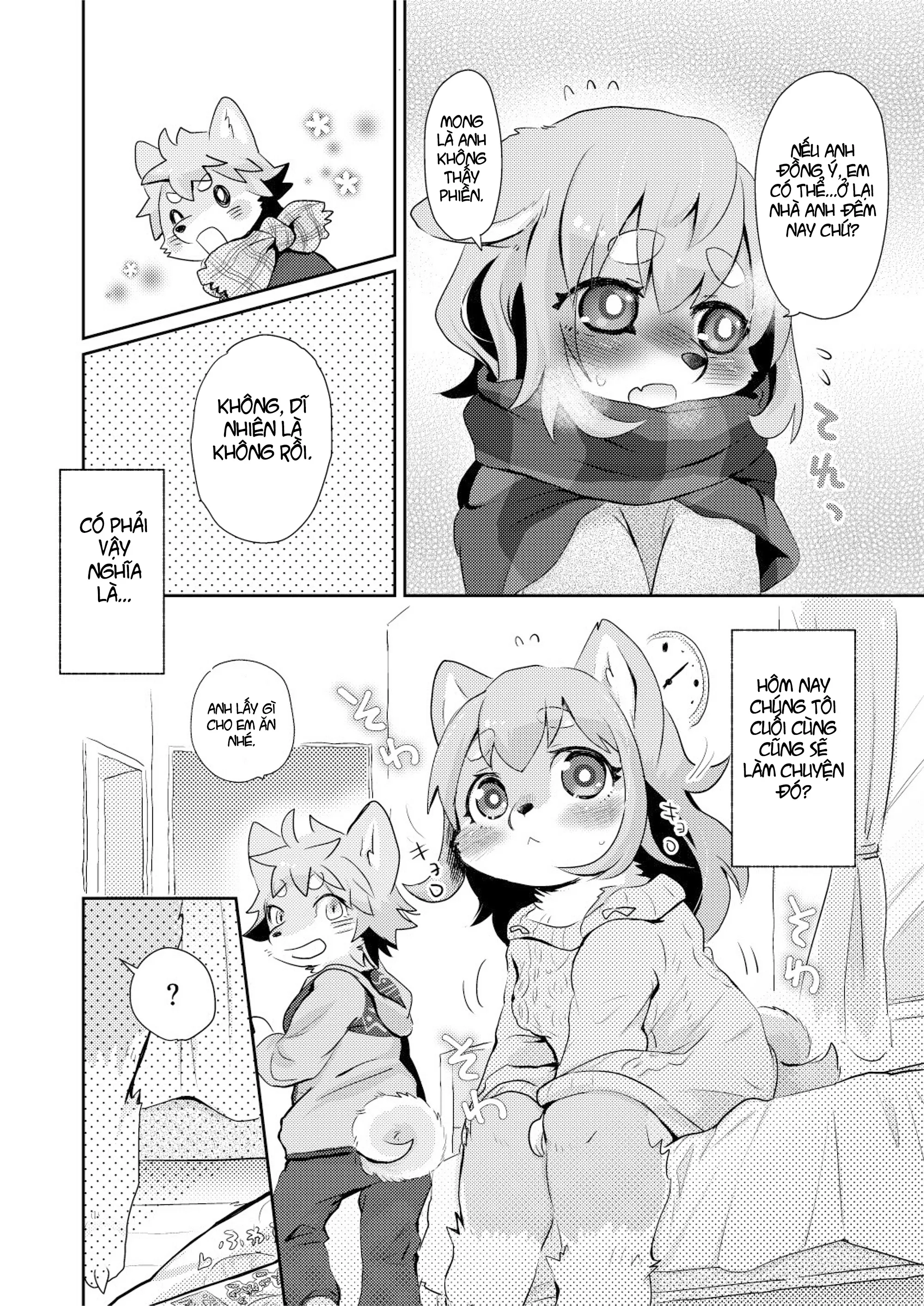 HentaiVN.net - Ảnh 5 - Cuộc gặp ngại ngùng [Hanikami meeting] - Chap 1