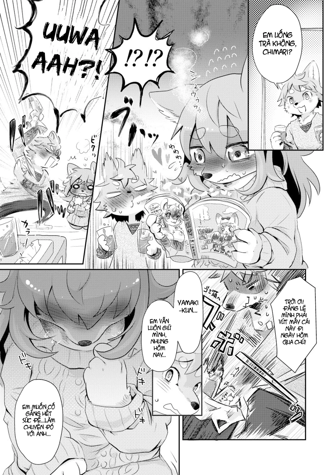 HentaiVN.net - Ảnh 6 - Cuộc gặp ngại ngùng [Hanikami meeting] - Chap 1