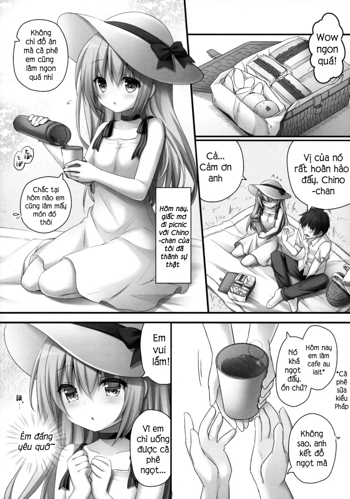 HentaiVN.net - Ảnh 3 - DAYDREAM GARDEN (Gochuumon wa Usagi desu ka) - Chap 1