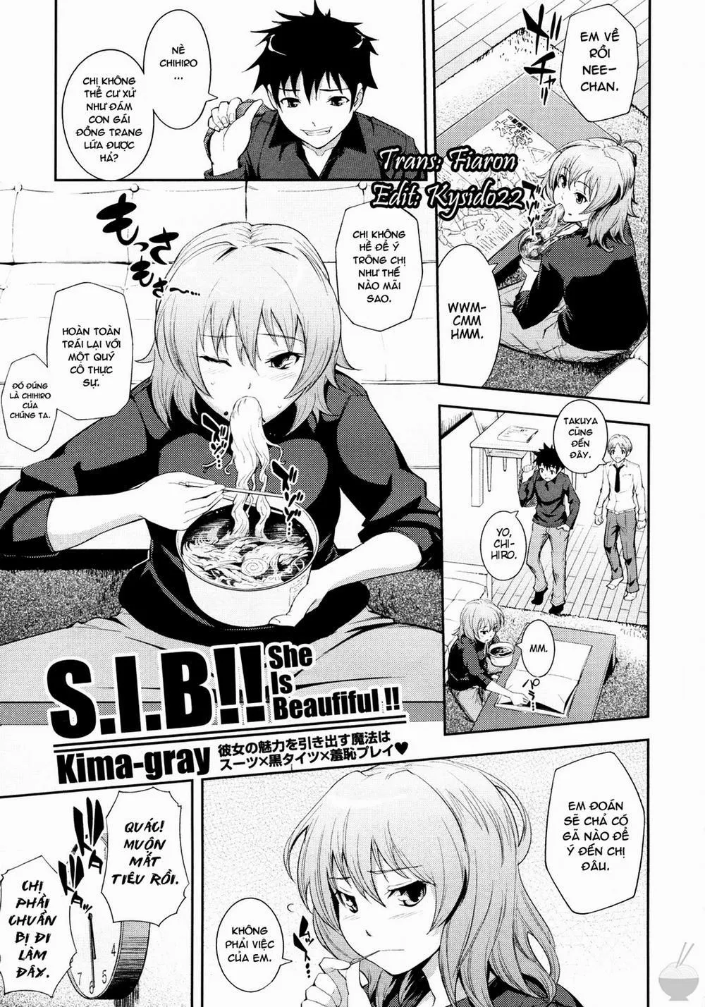 HentaiVN.net - Ảnh 1 - S.I.B!! She is Beautiful !! - Chap 1