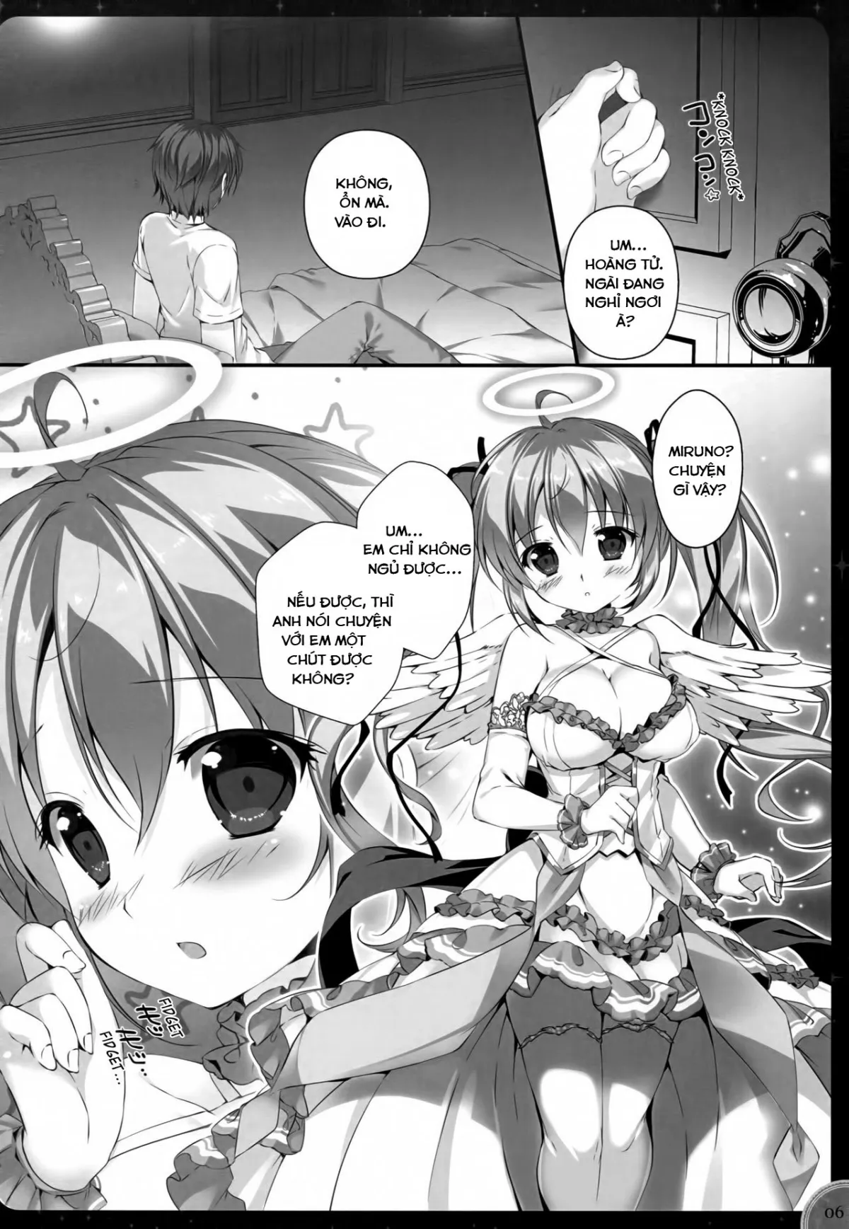 HentaiVN.net - Ảnh 5 - Kinkyuu Mission Tenshichou Miruno no Shinshitsu (Sennen Sensou Aigis) [Urgent Mission - Angel Chief Miruno's Bedroom] - Chap 1