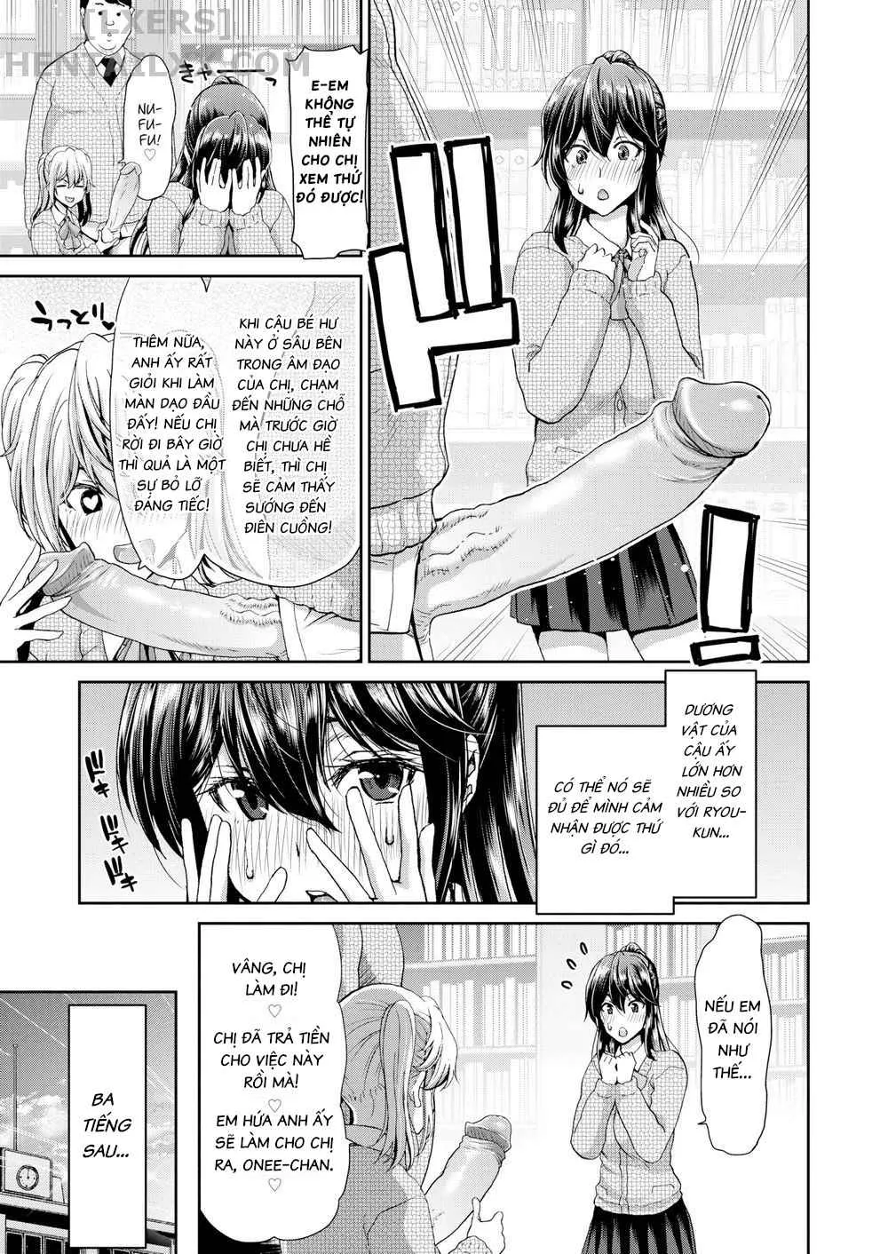 HentaiVN.net - Ảnh 5 - Penis Rental LITE ~Asagi Sisters~ - Chap 1